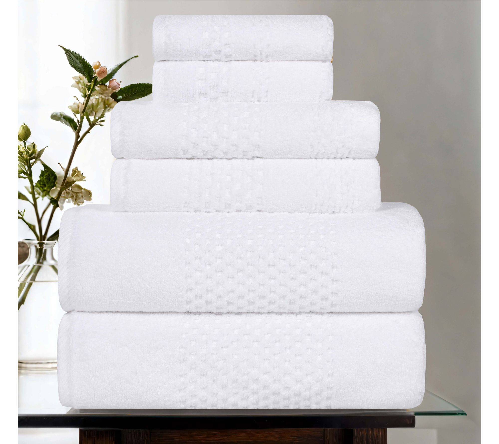 Superior 6-Piece Playa Zero Twist Cotton SolidTowel Set