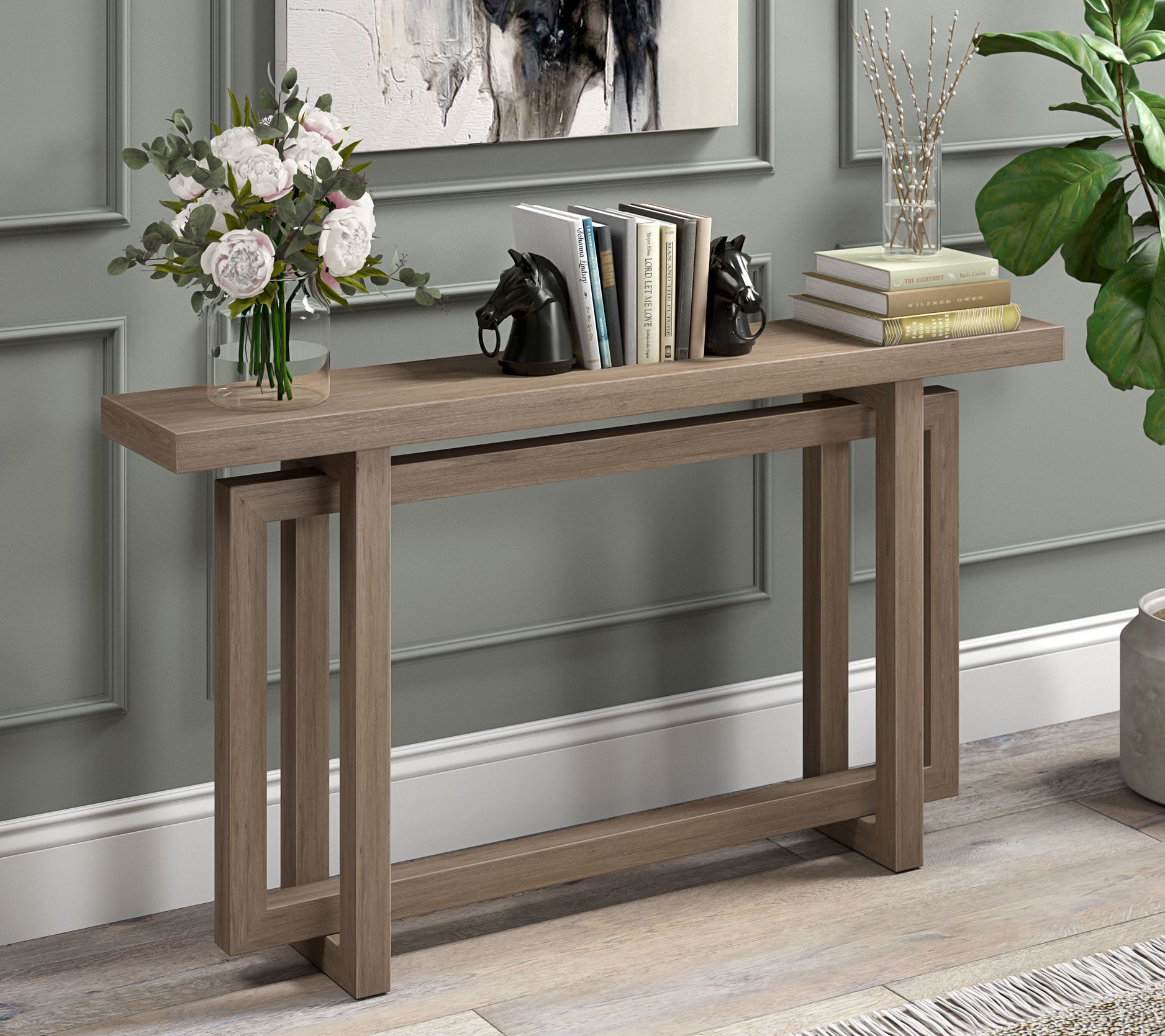 Hudson&Canal Breslow 55" Wide Rectangular Console Table