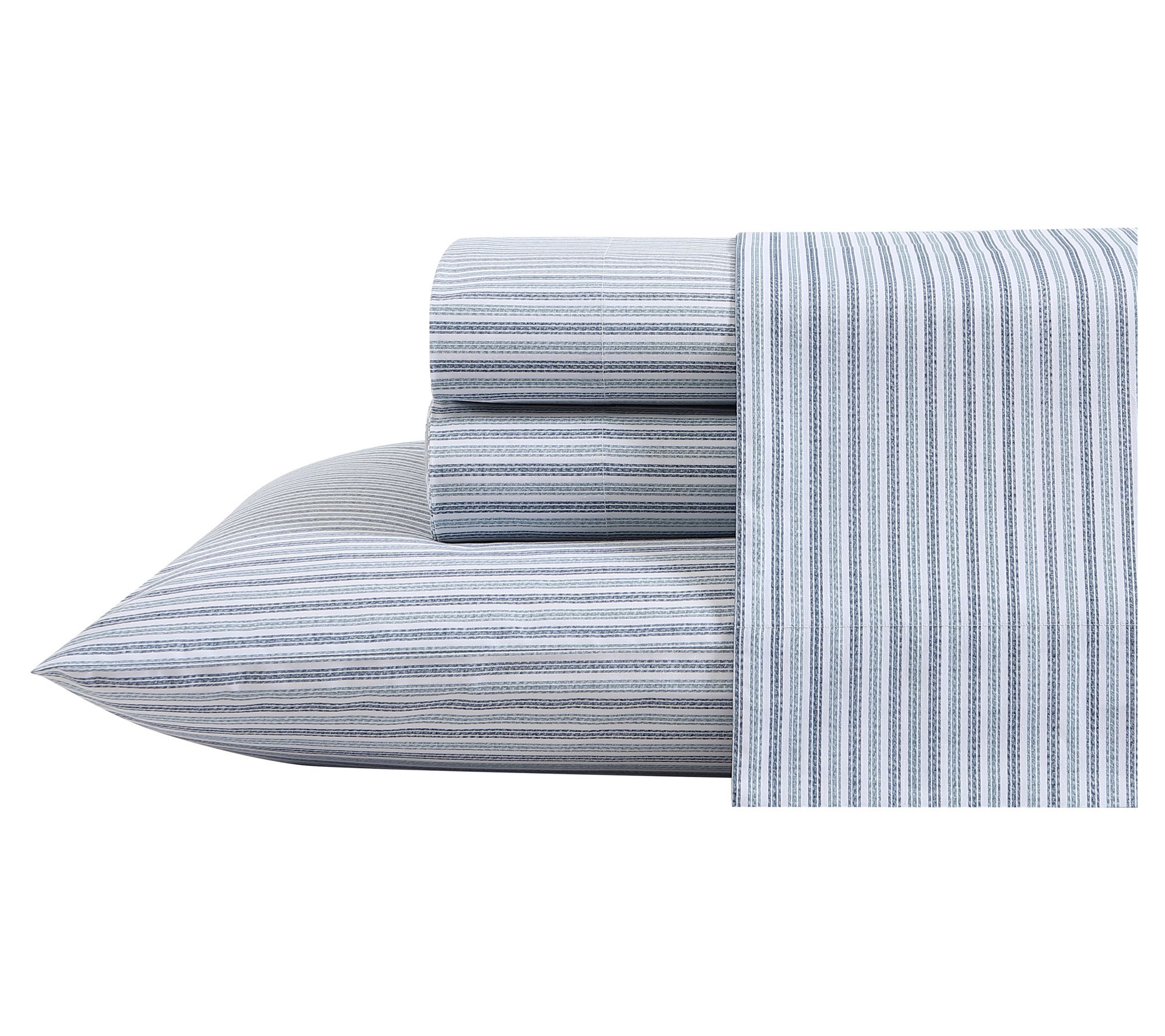 Eddie Bauer Ticking Stripe Navy Full Sheet Set