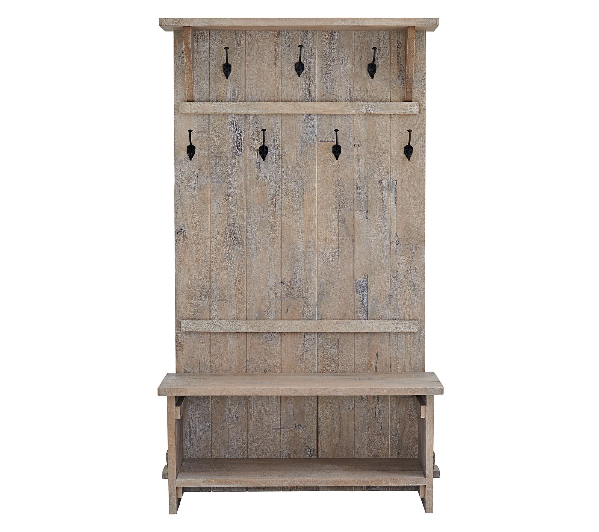 Alaterre Furniture Castleton 70" Hall Bench Entryway Organizer