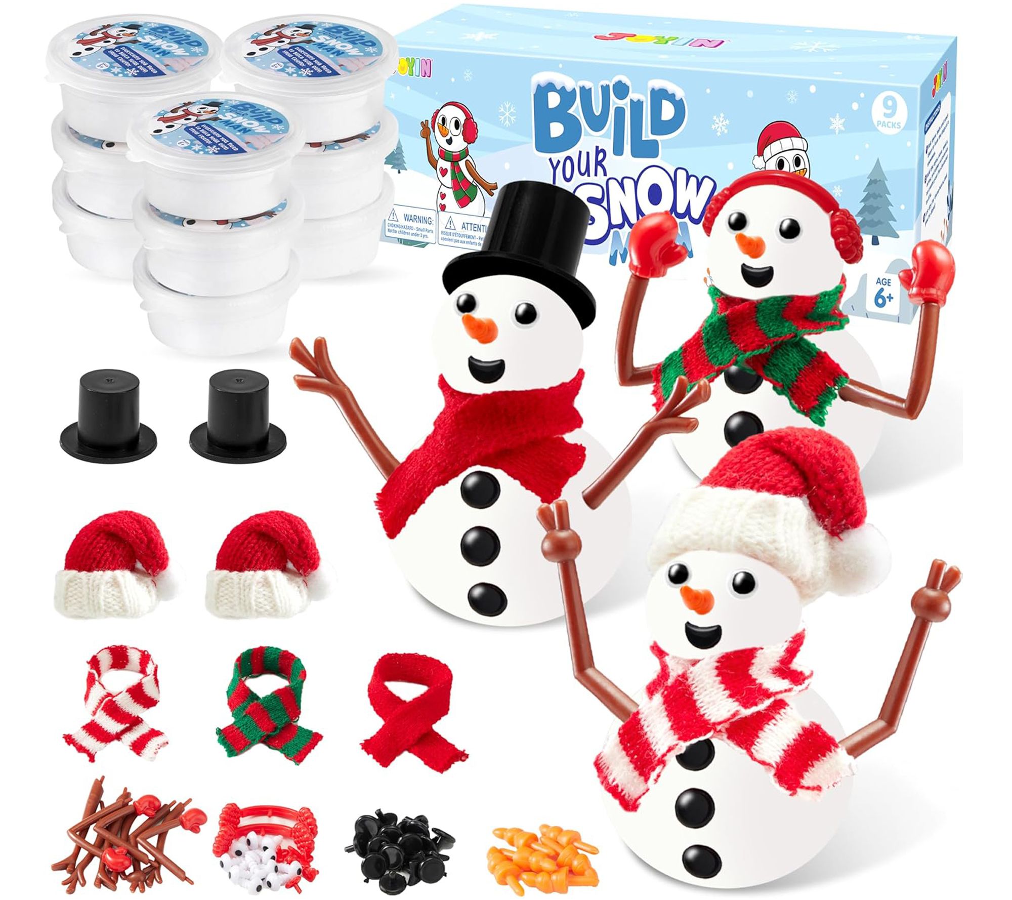 Joyfy 3-Pack DIY Snowman Craft Kit