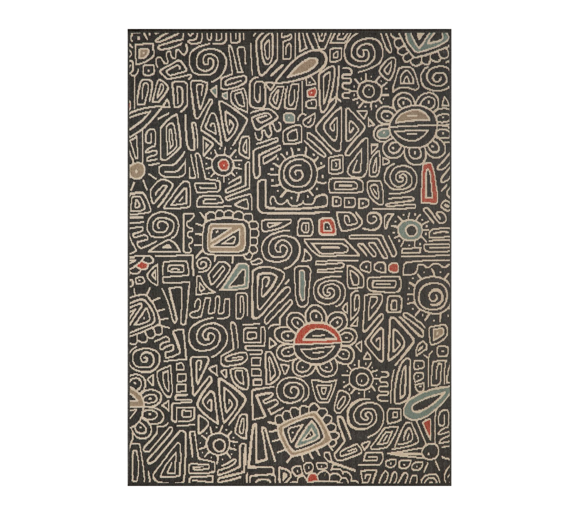 Ox Bay Abstract Bohemian Polypropylene OutdoorRug, 5' x 7'