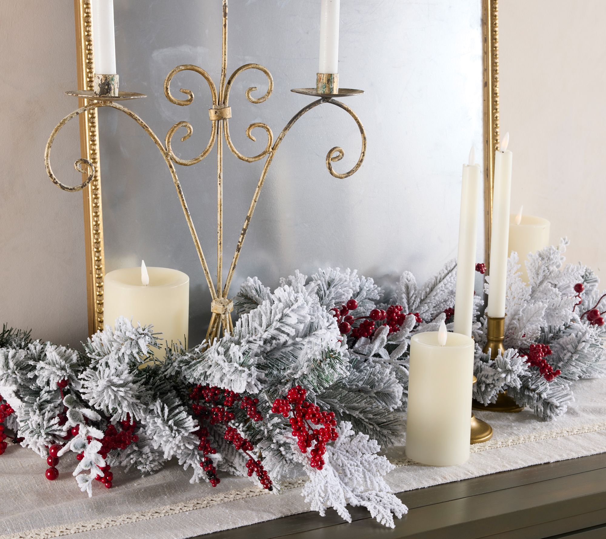 4' Snowy Berry and Greenery Garland by Valerie