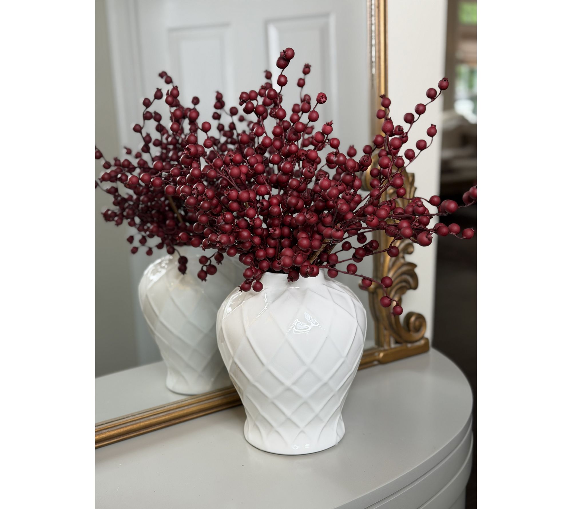 Simply Stunning Set of 6 Crabapple Berry Cluster Picks by Janine Graff