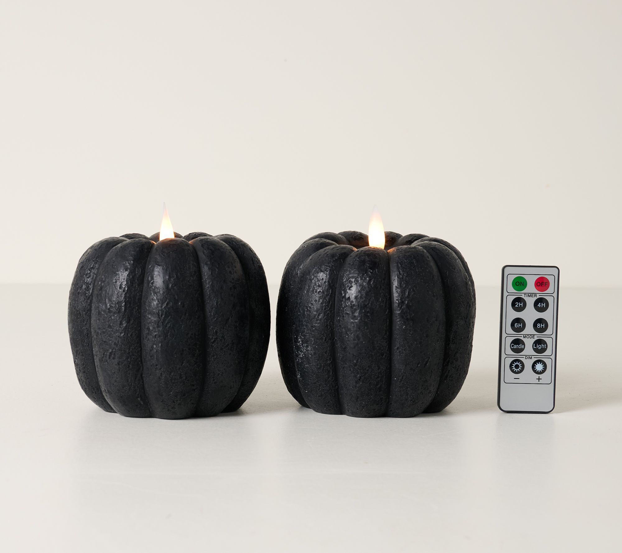 Home Bliss S/2 Flameless 4" Pumpkin Tealights