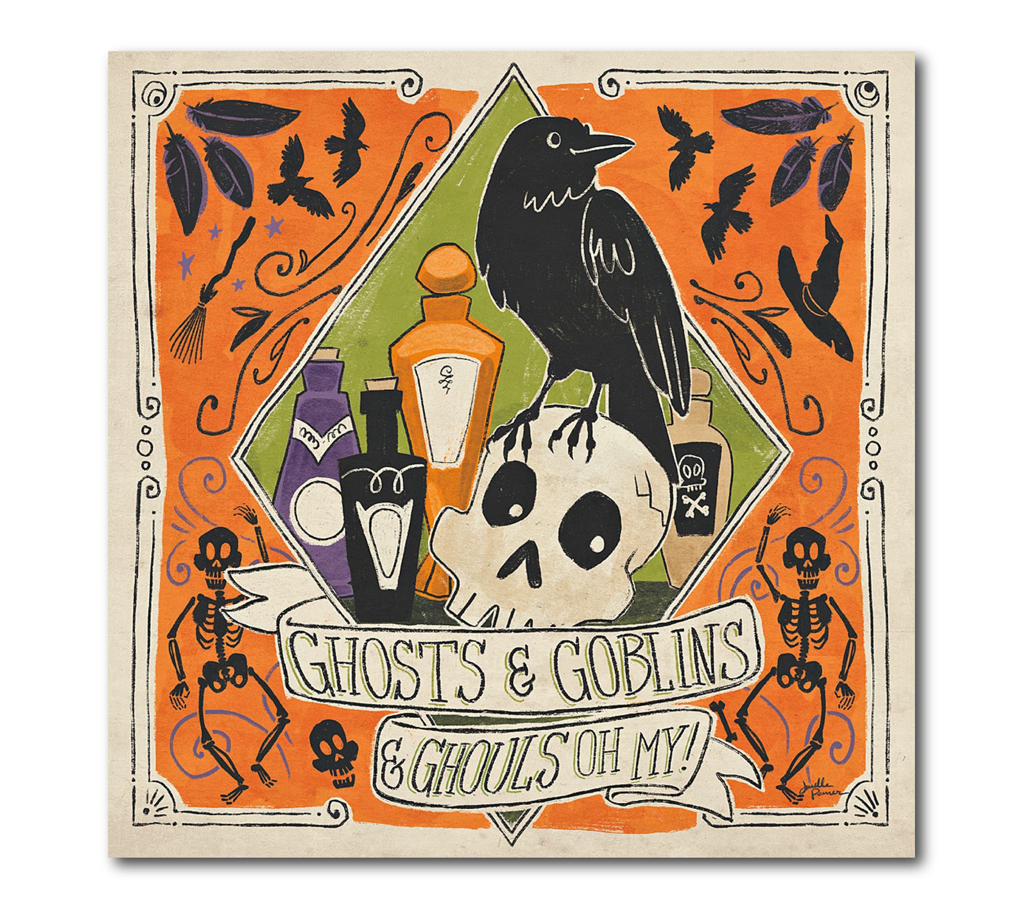 Courtside Market Stay Creepy II Gallery-Wrapped Canvas