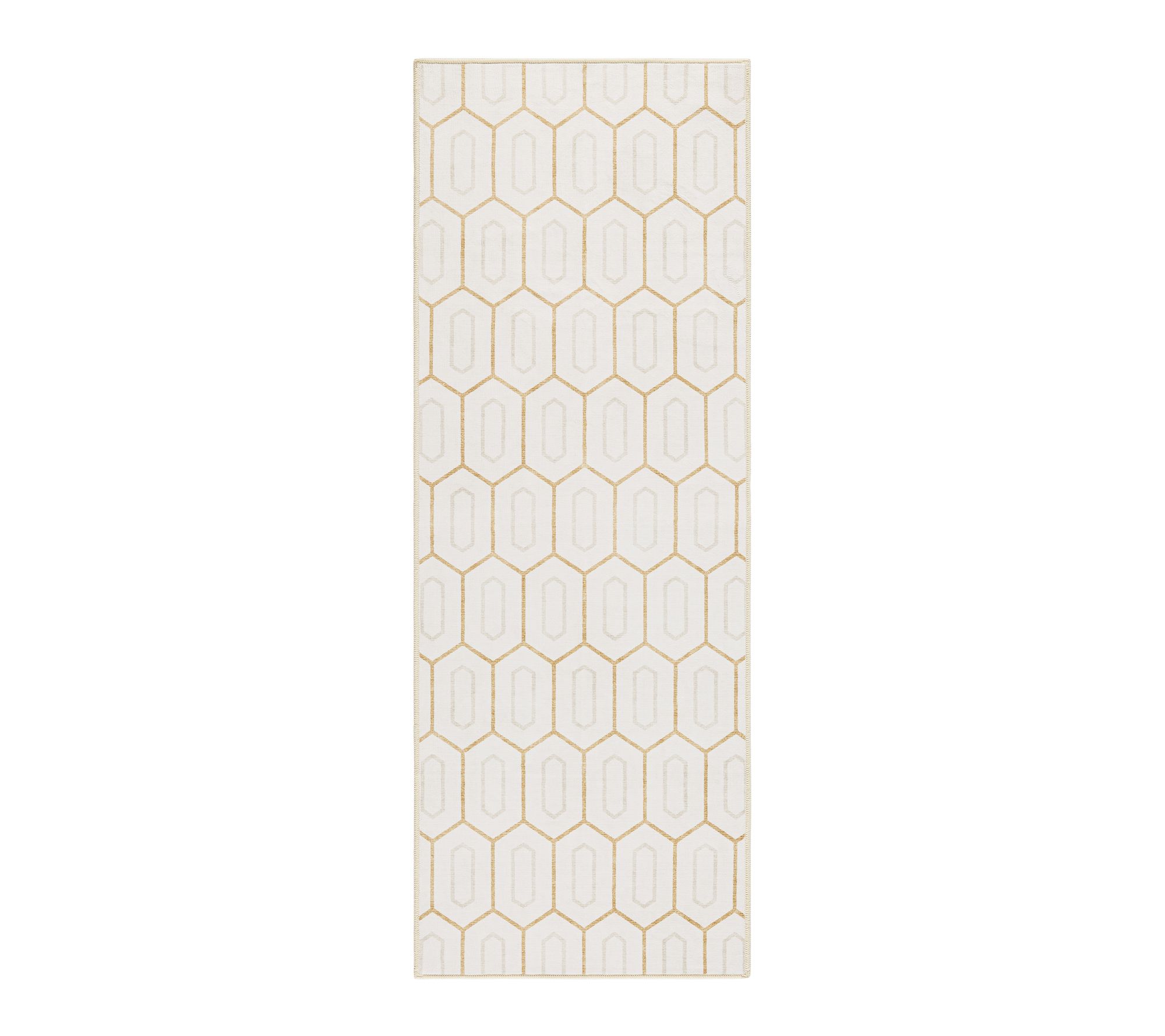 Everwash Haven Mod Geo 2x7 Washable Runner Rug