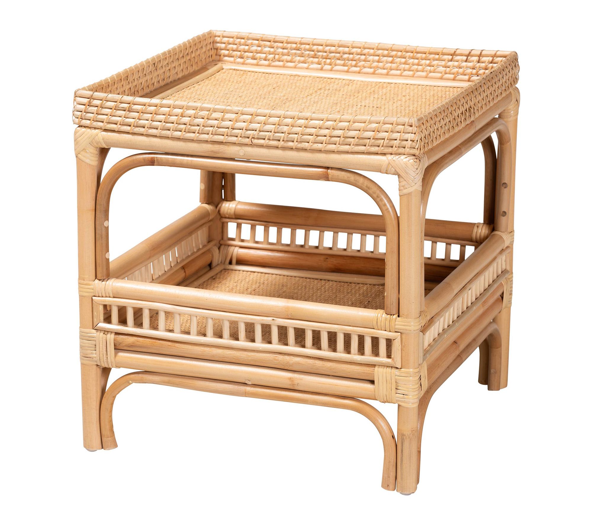 bali & pari Lombok Natural Rattan End Table