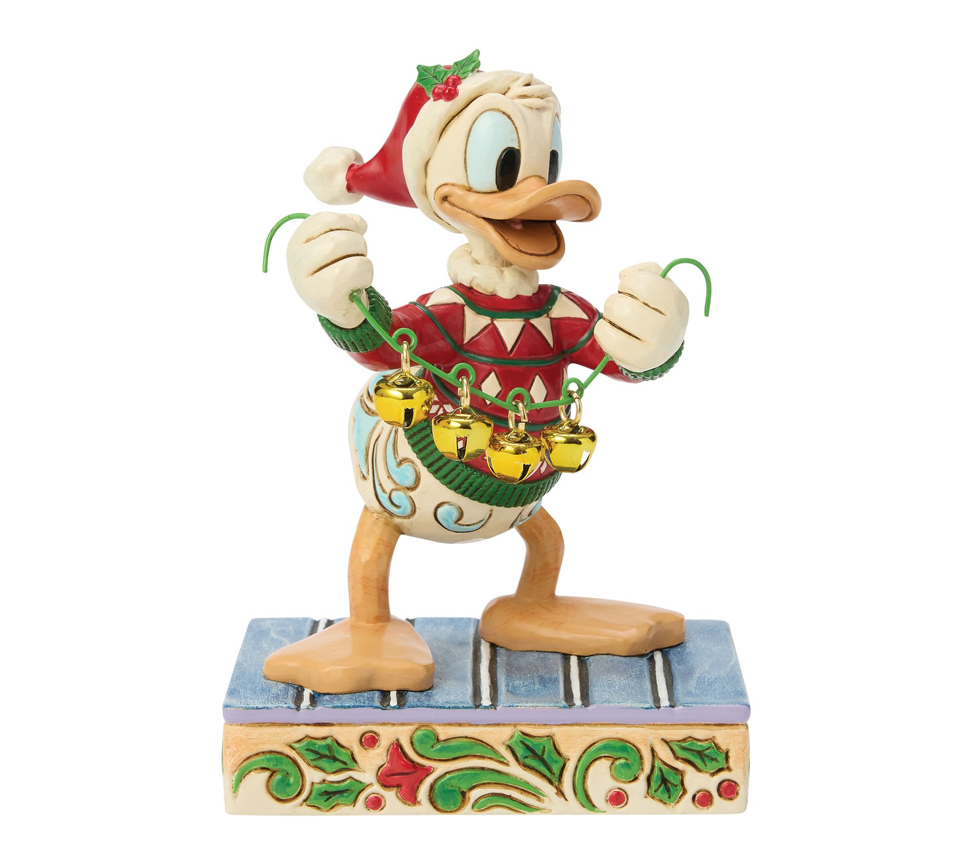 Jim Shore Disney Traditions Donald Duck with Bells Figurine 4"
