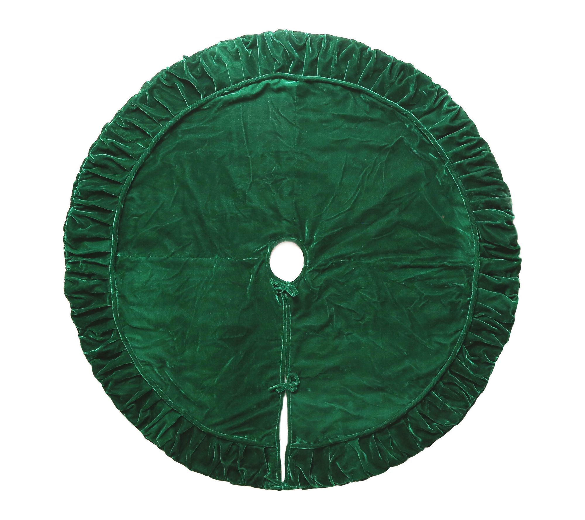 Vickerman 72" Plush Emerald Green Velvet Tree skirt
