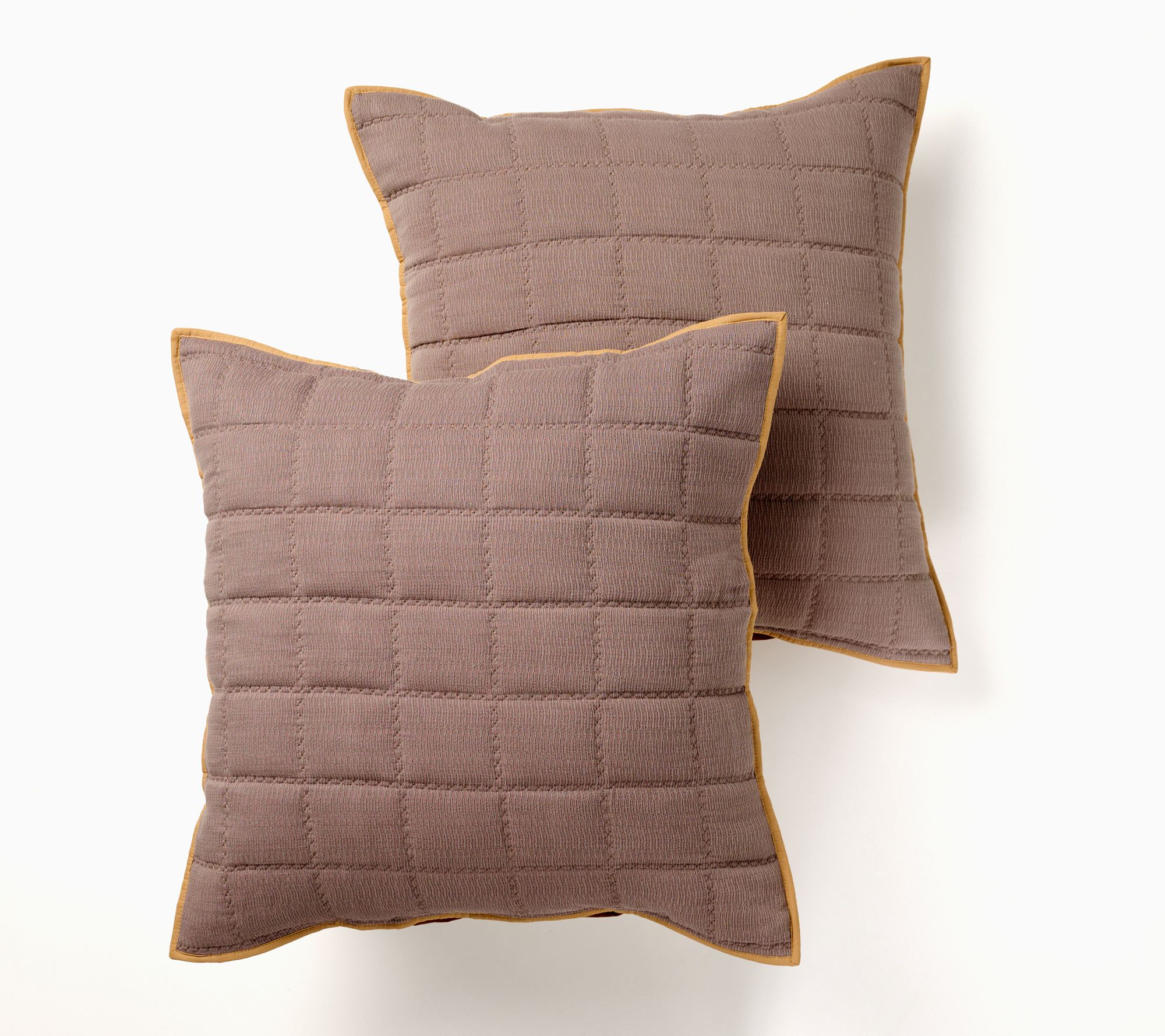 LOGO Home Solid Euro Shams- 2 pack