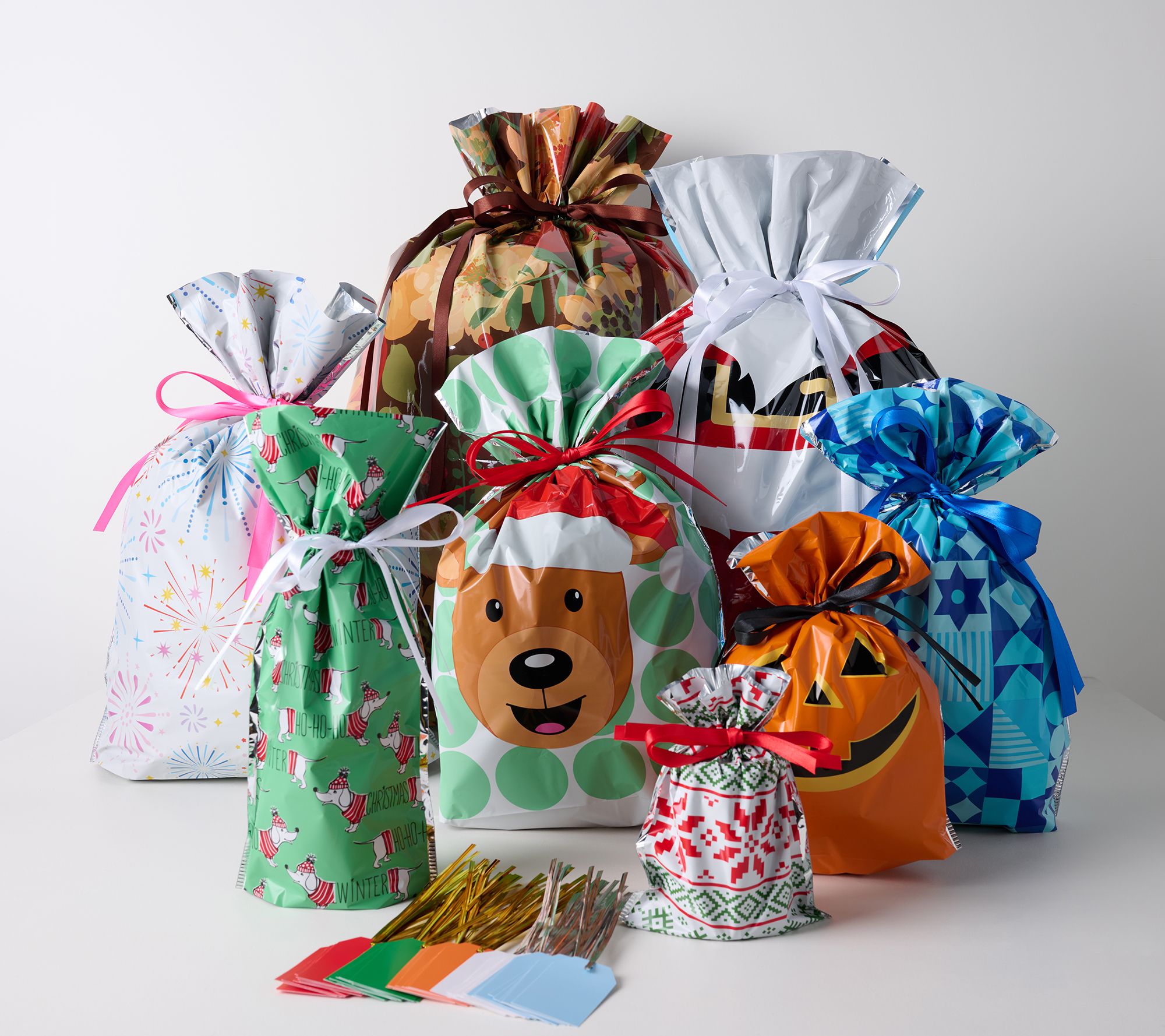 "As Is" Kringle Express 100-Piece All Season's Gift Bags & Tags Set