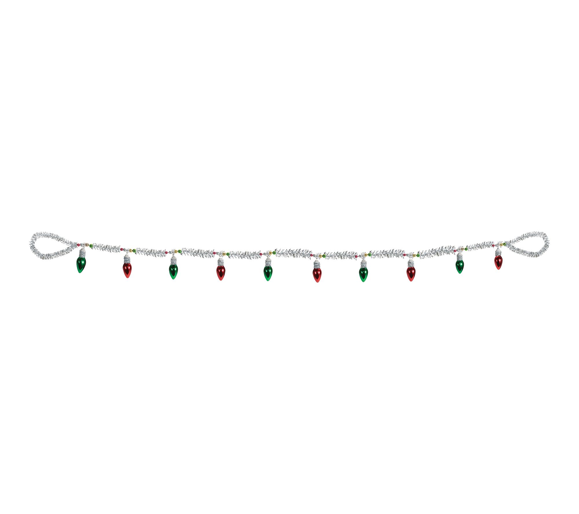 Melrose Vintage Light Bulb Tinsel Garland (Set of 2)