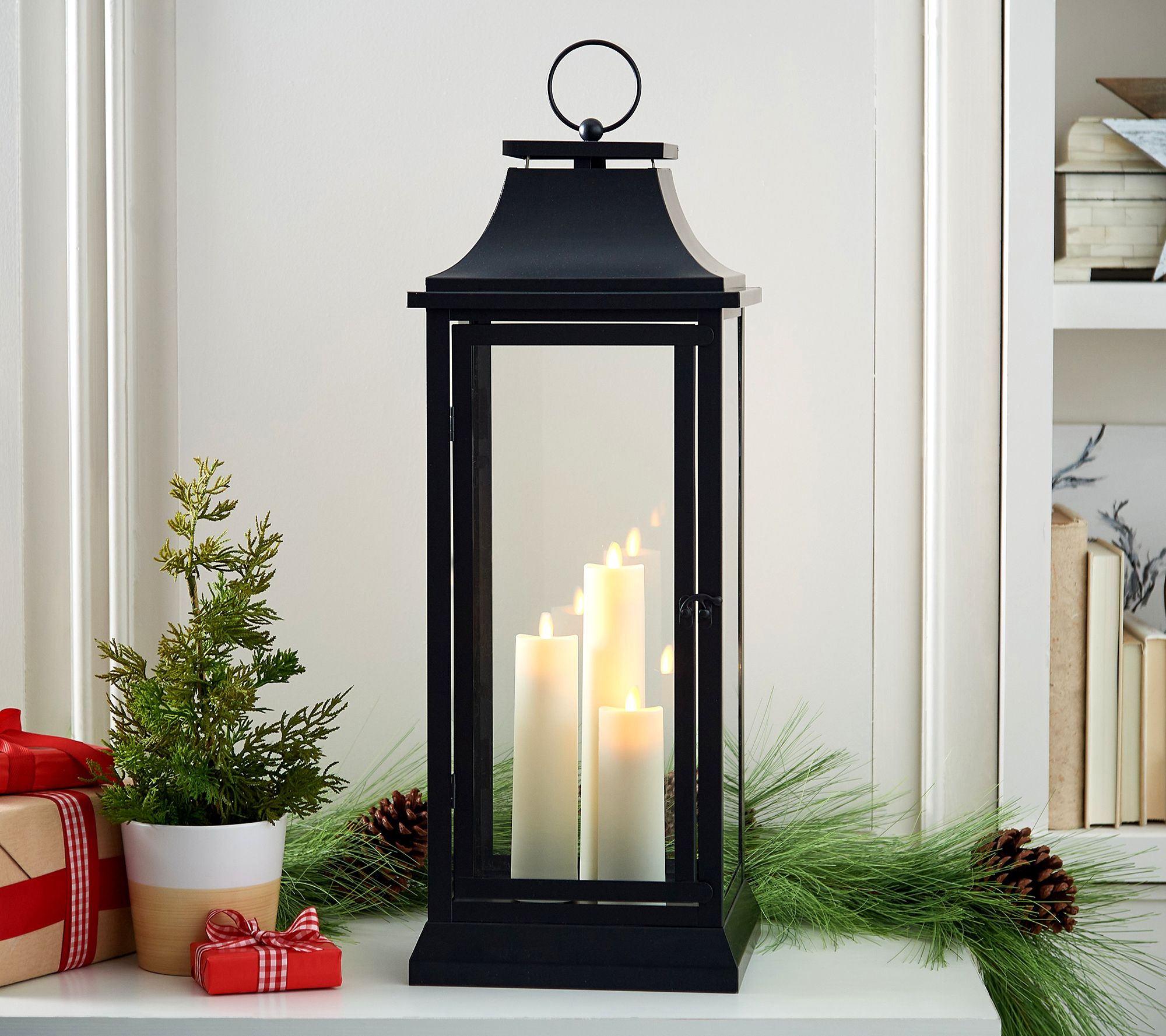 (QVC) Luminara 16", 19', or 25" Heritage Tri Candle Indoor / Outdoor