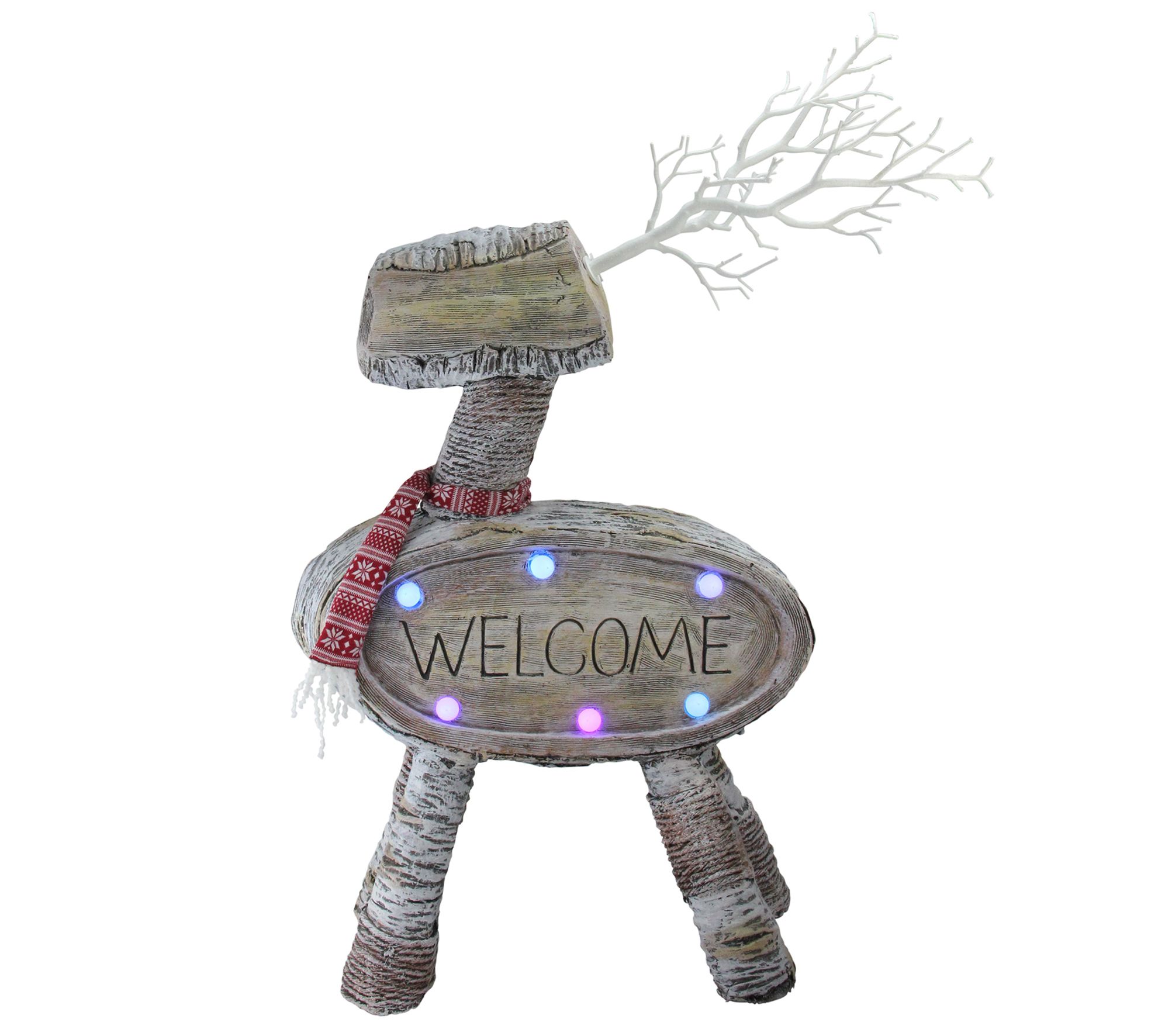 Northlight 23.5" Brown and White LED Lighted Reindeer Decor