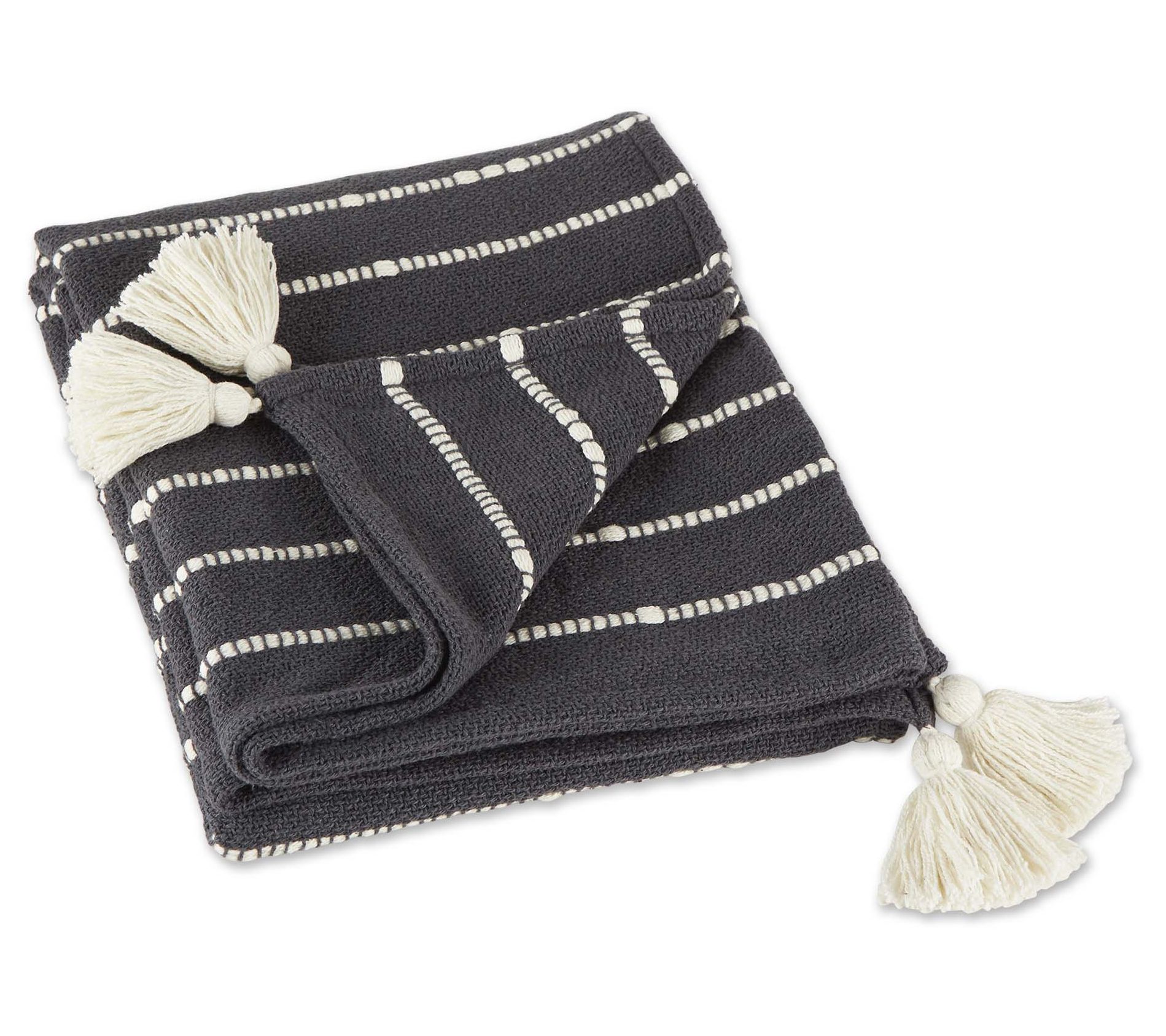 Design Imports Slub Stripe Throw