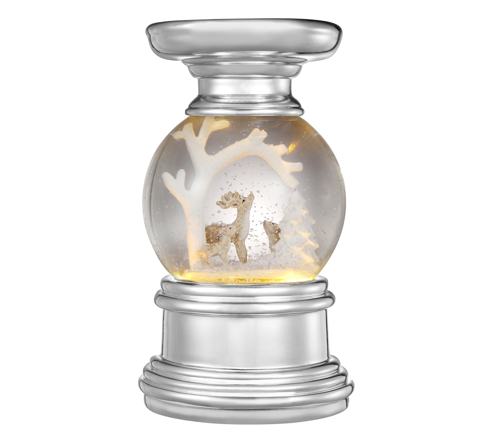 Haute Decor 6.5" Snowburst Snow Globe with Deer
