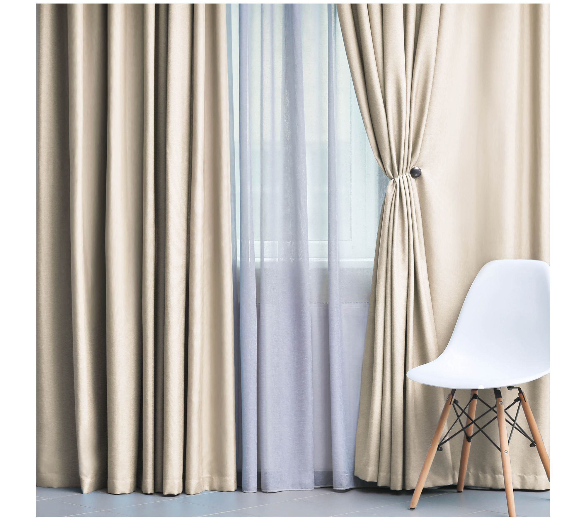 Superior Solid Insulated Blackout Grommet Curtans, 52" x 108"