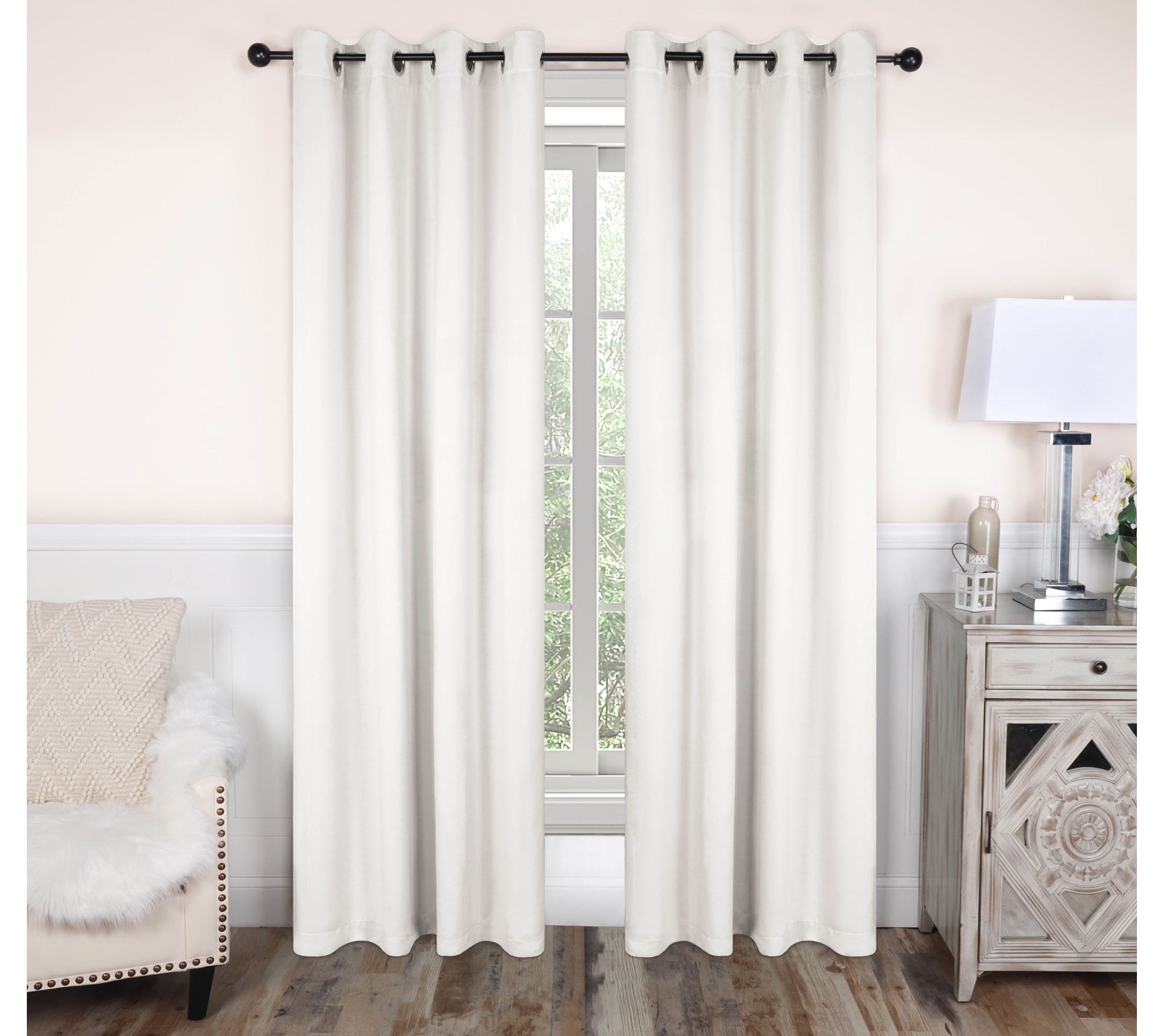 Superior Solid Insulated Blackout Grommet Curtans, 52" x 108"