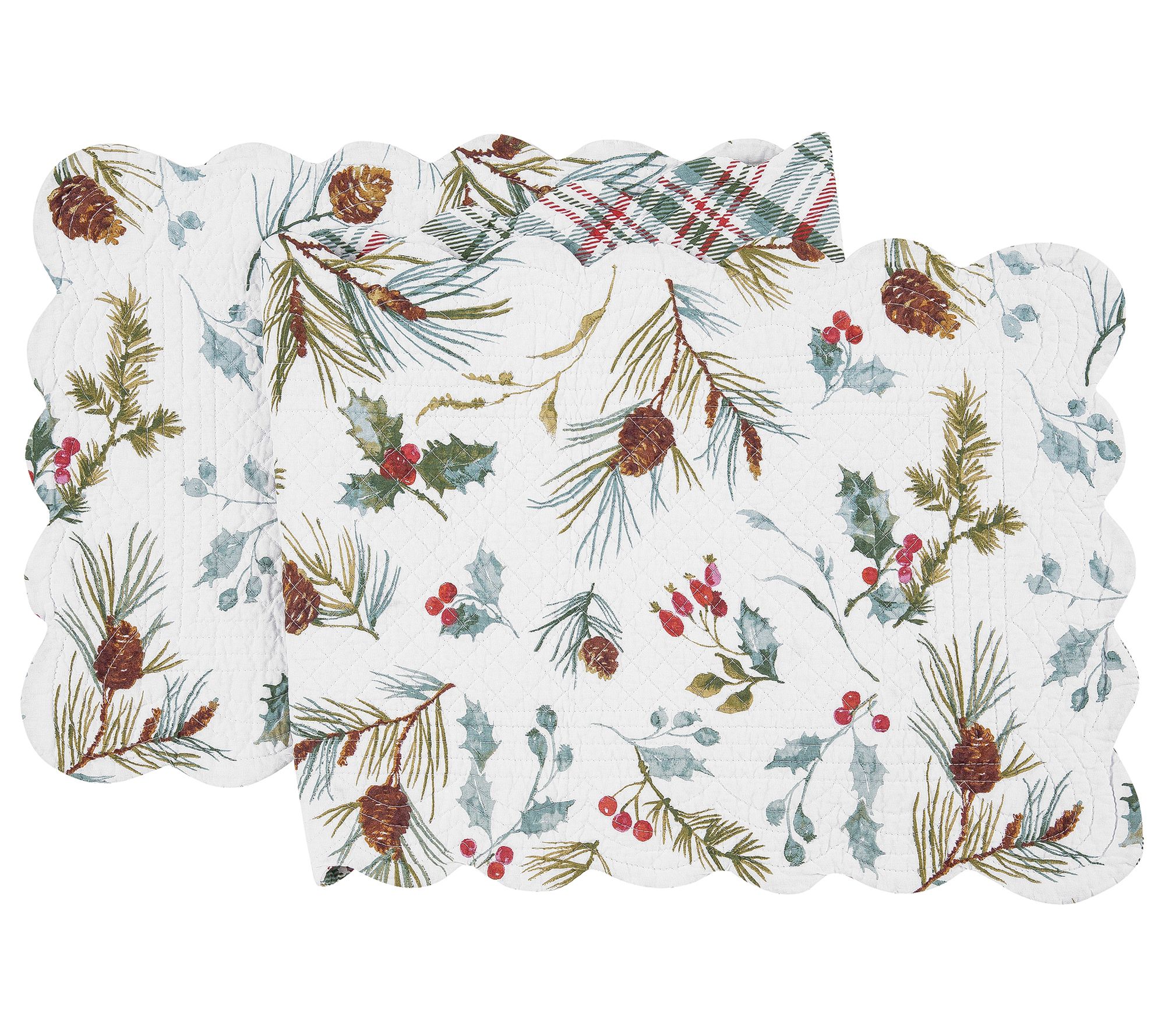 14" x 51" Edith Holly Botanical Table Runner byValerie