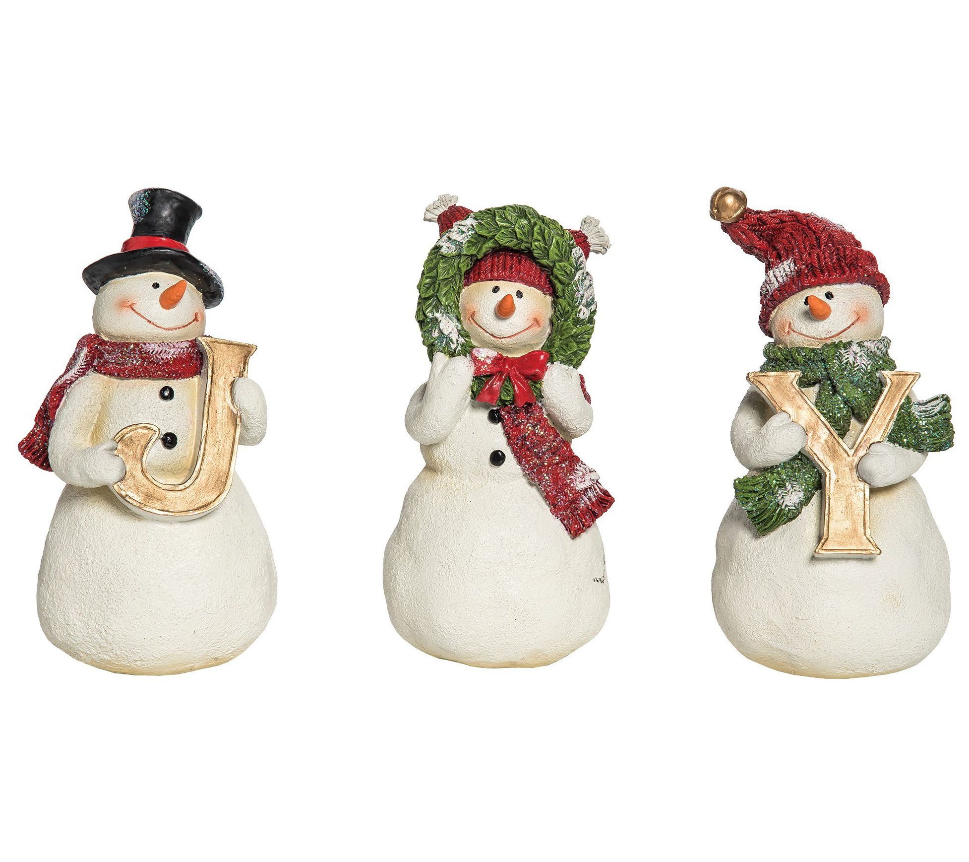 C&F Home Joy Snowmen Figurine Set of 3