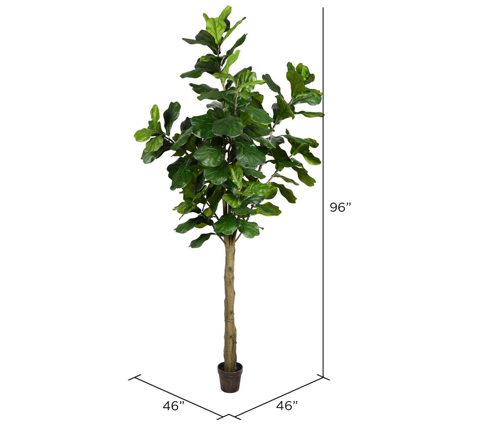 Vickerman 8' Artificial Potted Fiddle Tree - QVC.com