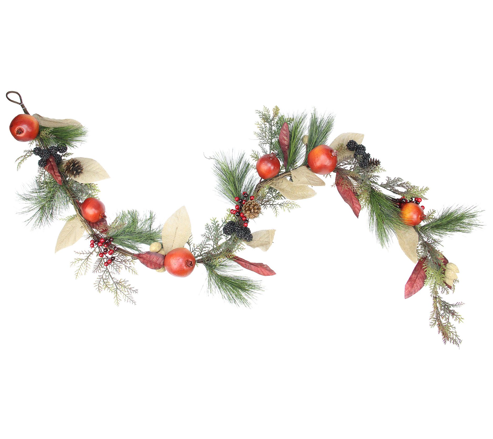Northlight 6' x 10" Harvest Mixed Berry Pine and Nut Garland