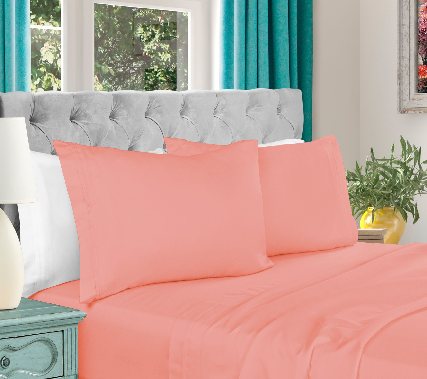Superior 1000-TC Egyptian Cotton 4-PC Olympic Queen Sheet Set