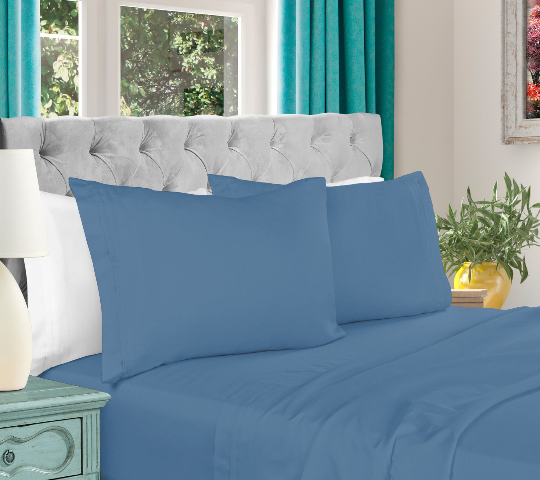 Superior 1000-TC Egyptian Cotton 4-PC Olympic Queen Sheet Set