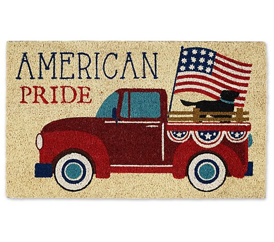 Design Imports Patriotic Truck Doormat