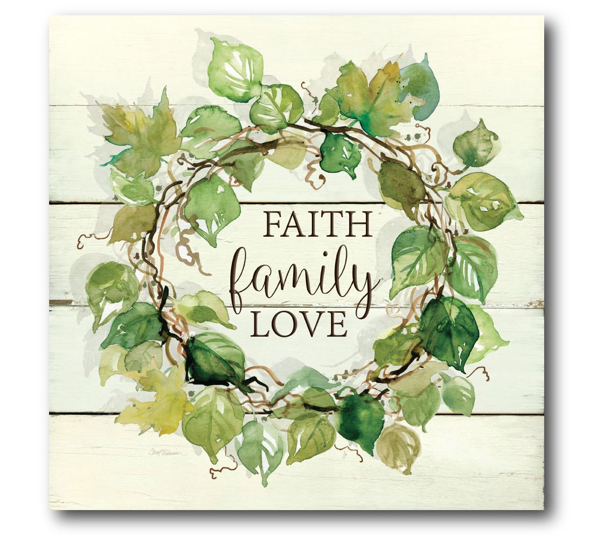 Courtside Market Faith, Family, Love 16x16 Canvas Wall Art