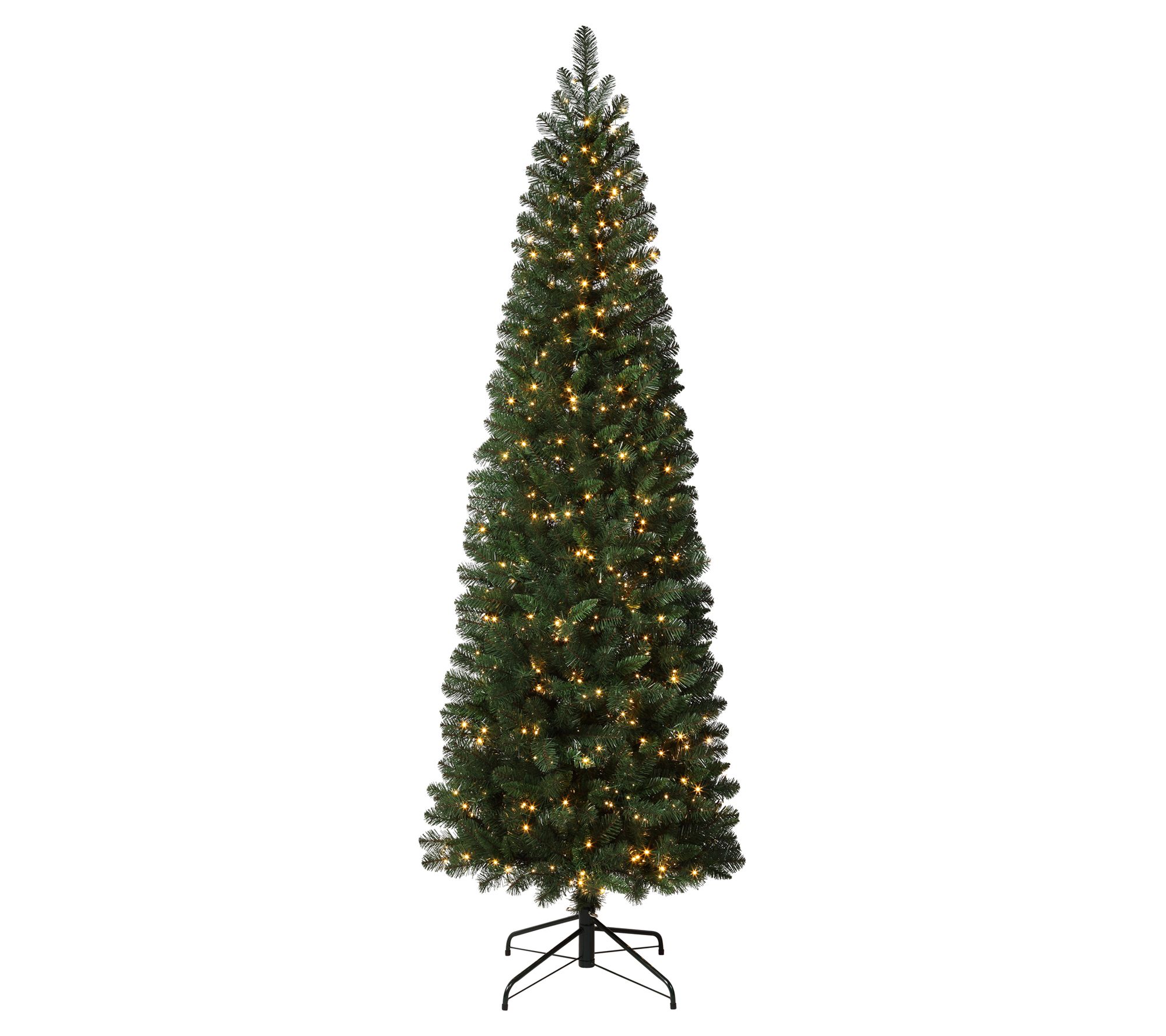 Haute Decor 7.5' Pencil Deerfield Spruce with Cluster Lights