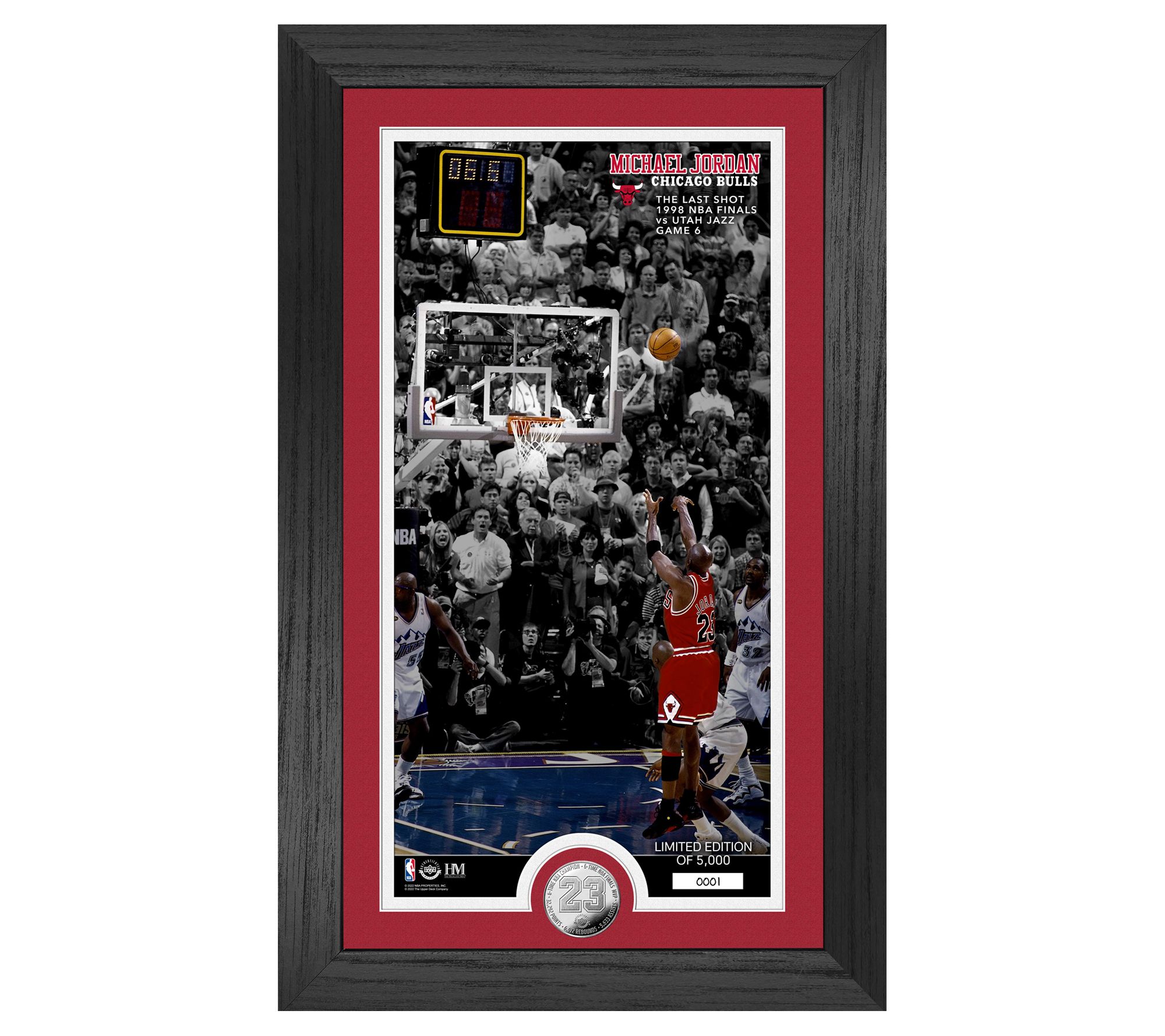 Highland Mint Michael Jordan The Last Shot 98 Finals Photo