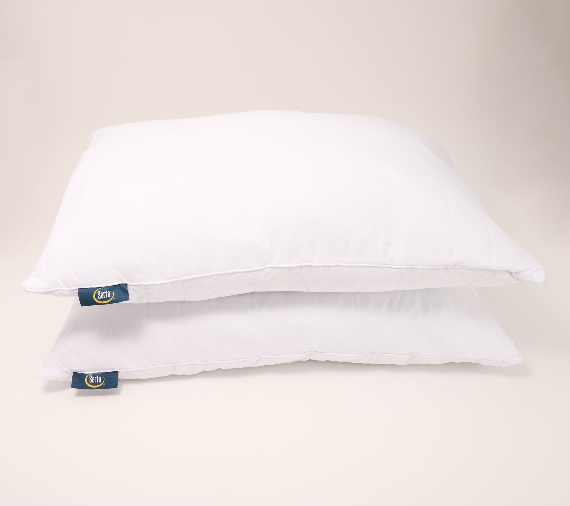 Serta Set of 2 Quilted Natural Fill Pillows- King - QVC.com