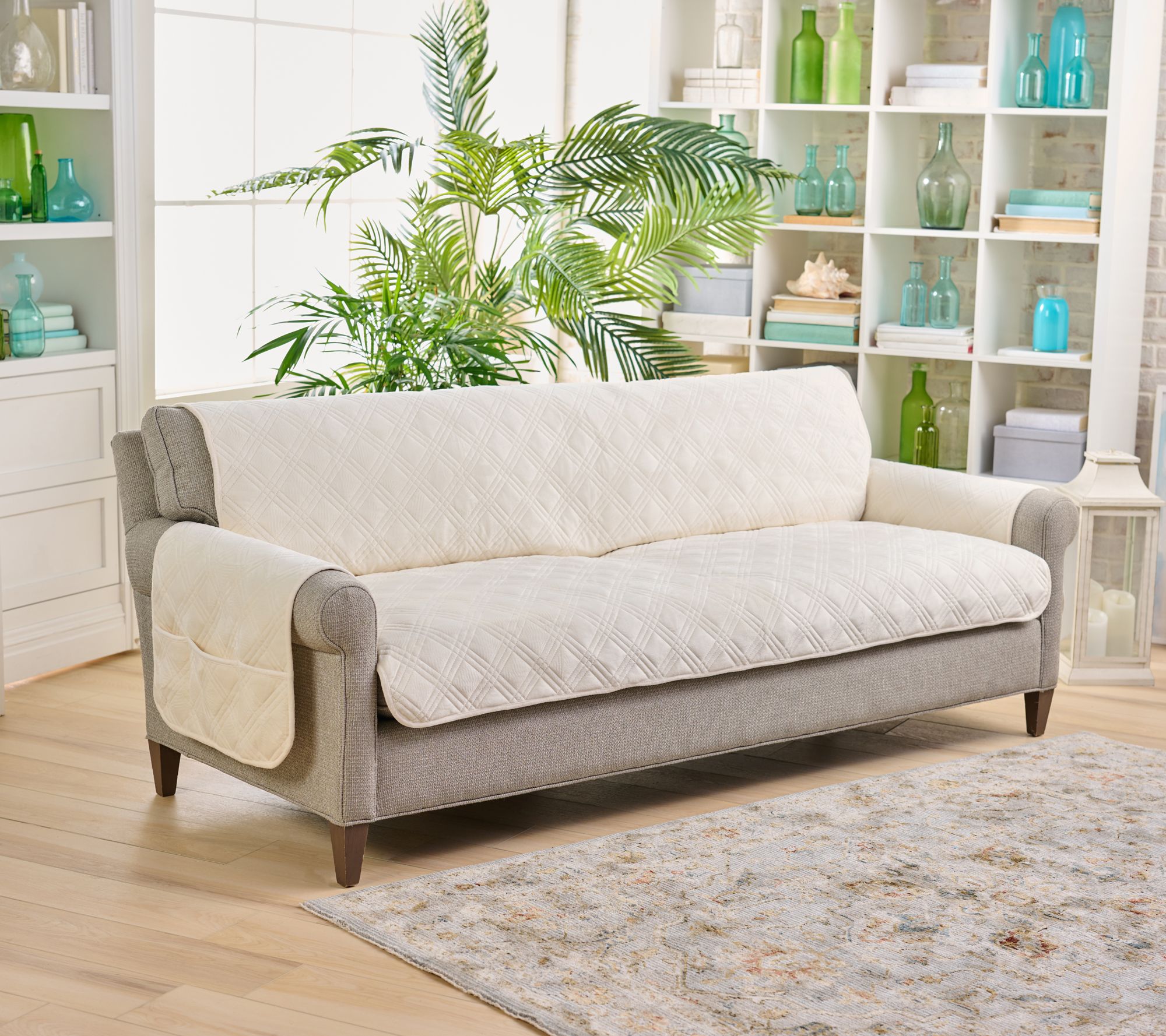 "As Is" Home Reflections Micromink Pin-Sonic Sofa Cover