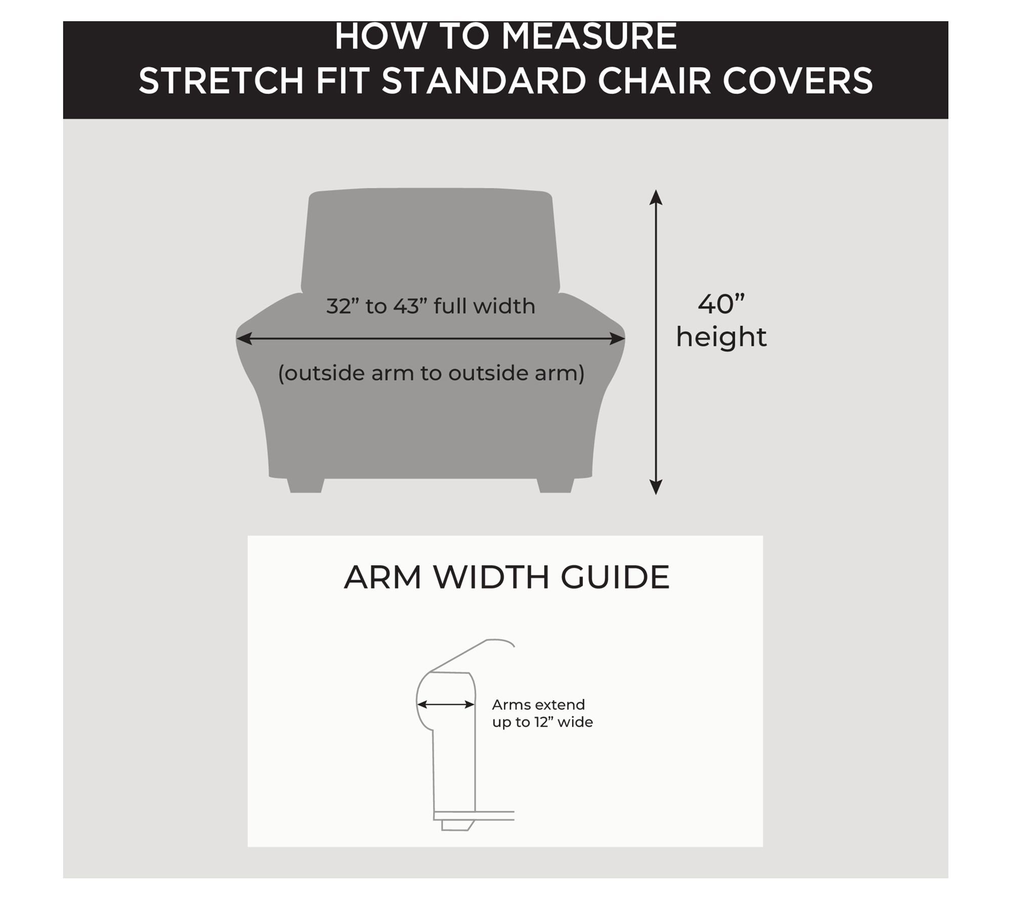 SureFit Stretch Pinstripe 2 Piece T Cushion Chair Slipcover