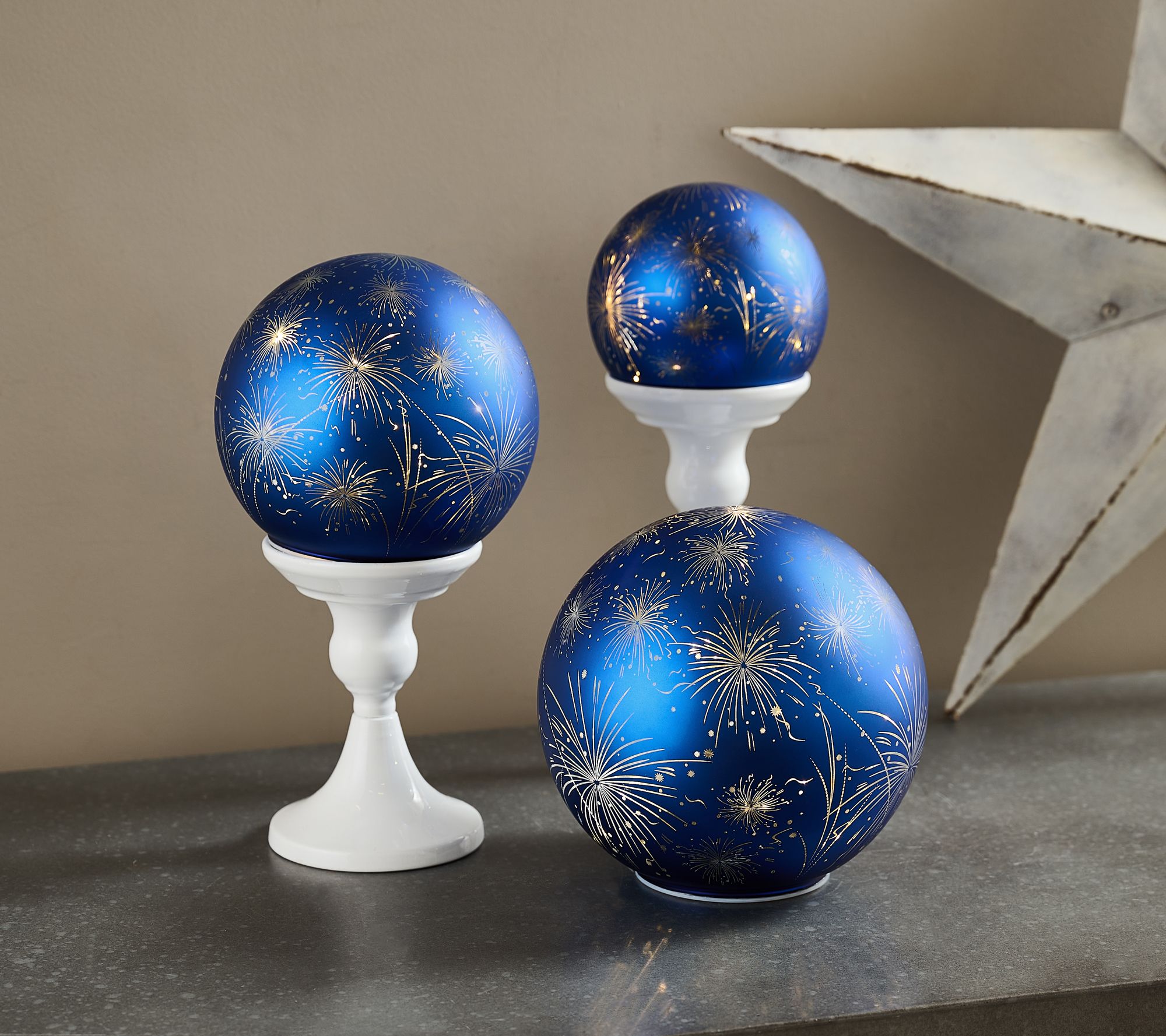 Set of 3 Celebration Spheres by Valerie