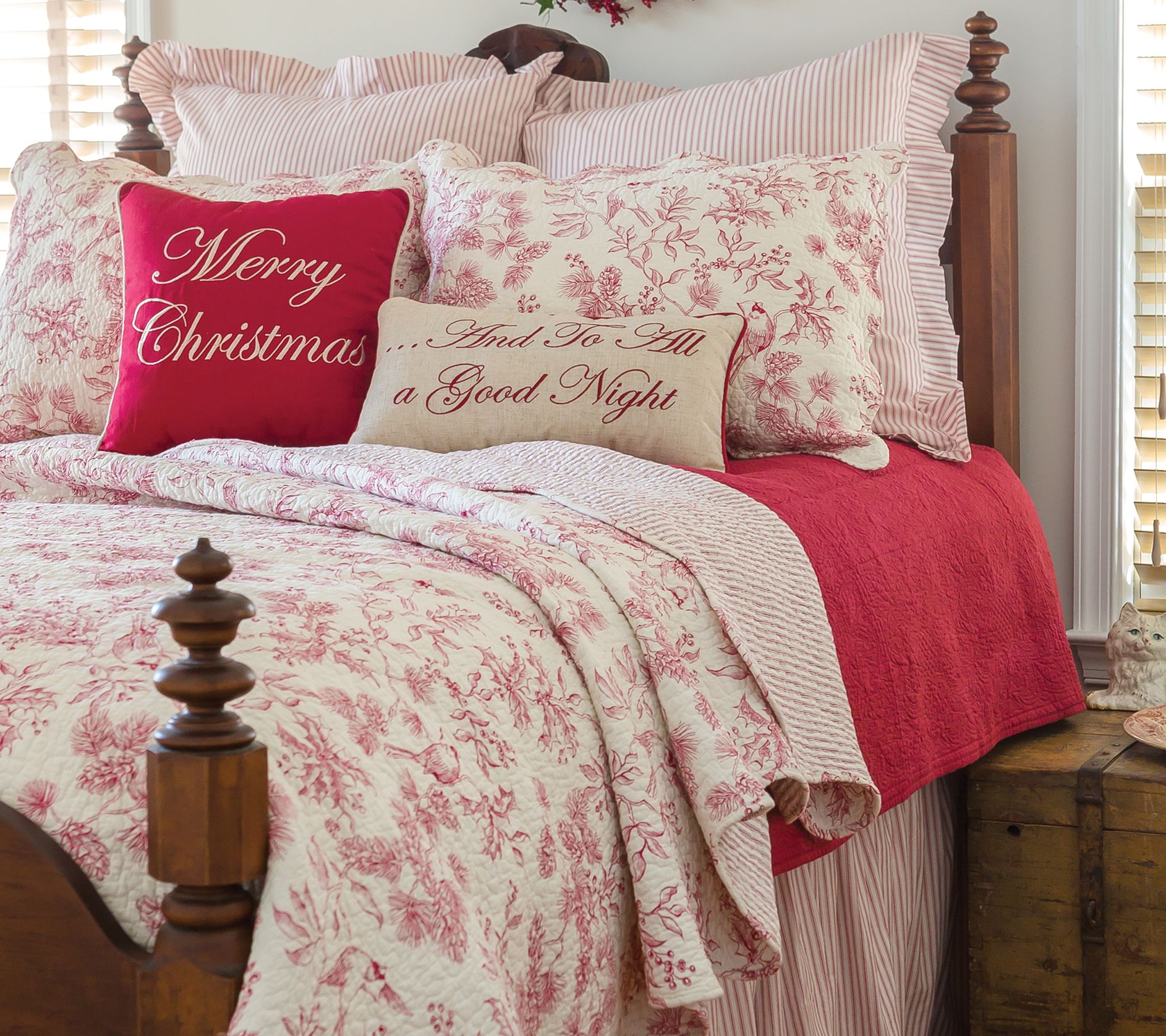 Evergreen Toile 3 Piece Full/Queen Quilt Set byValerie