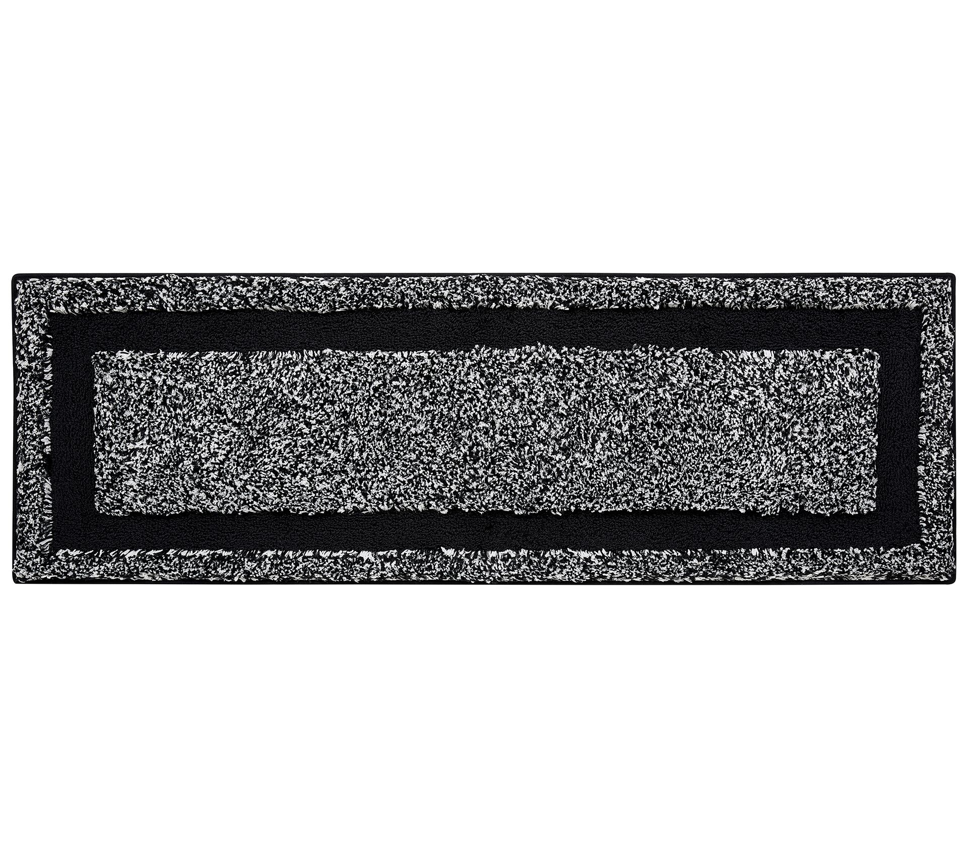 VCNY Home Heathered Hotel Microfiber Bath Rug Runner