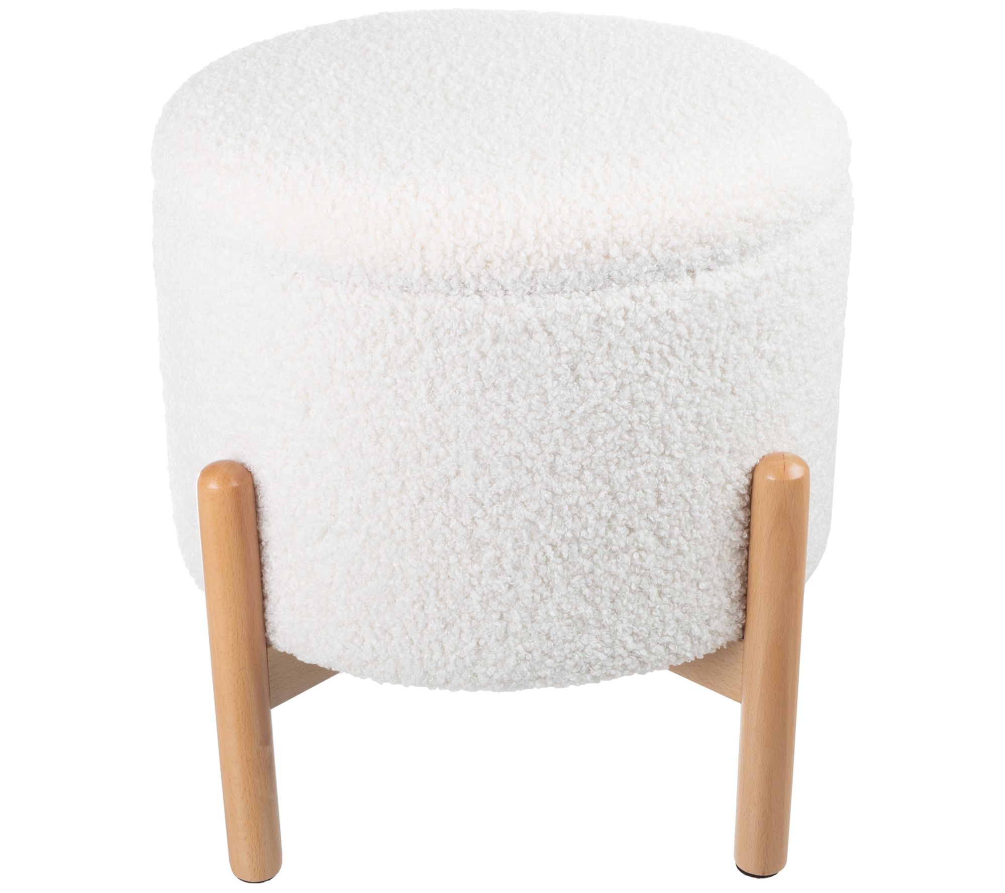 Lavish Home Storage Ottoman Multipurpose RoundFootrest