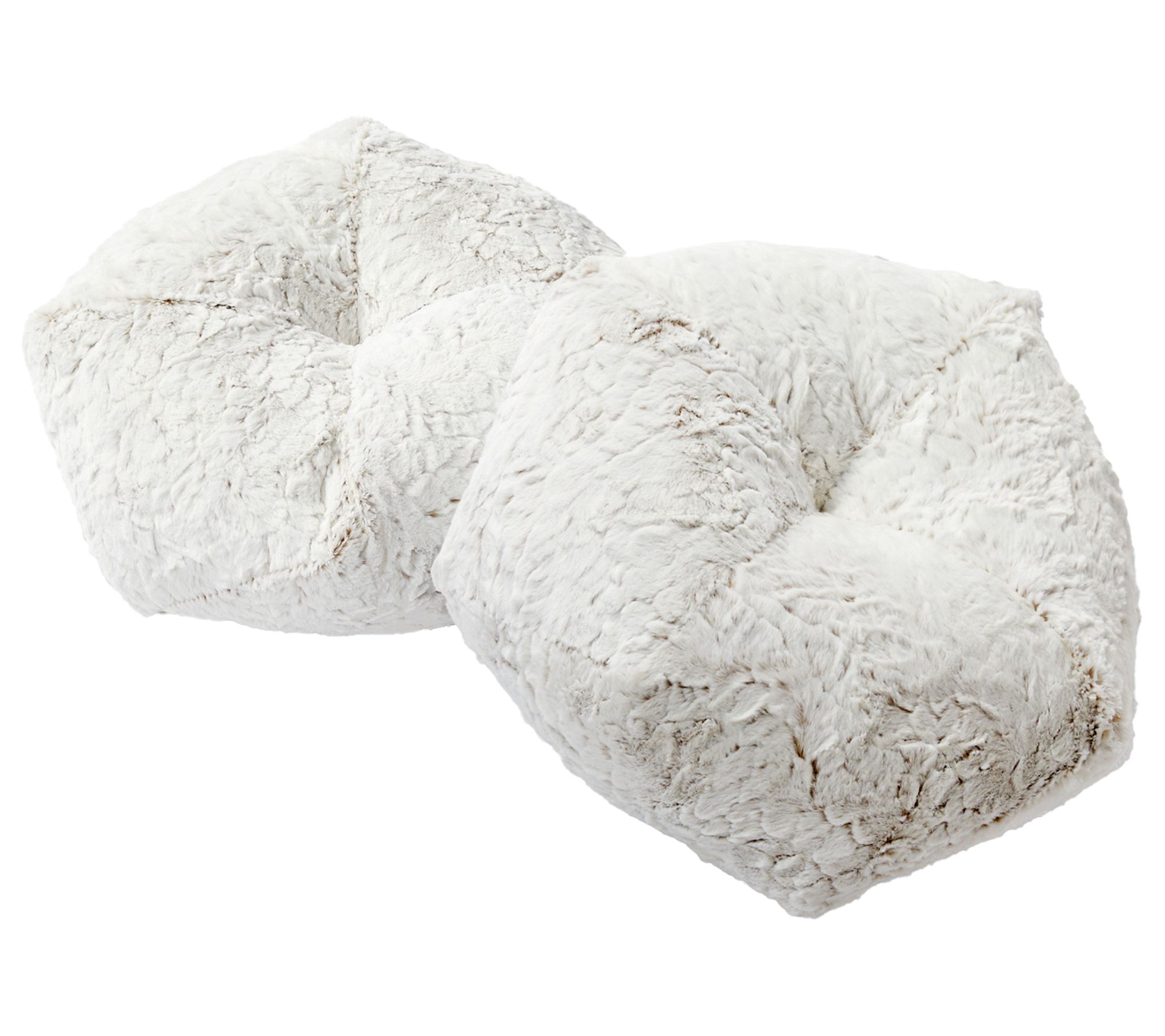 Sorra Home Indoor Fauxchilla Knife Edge Geo Pillow Set of 2