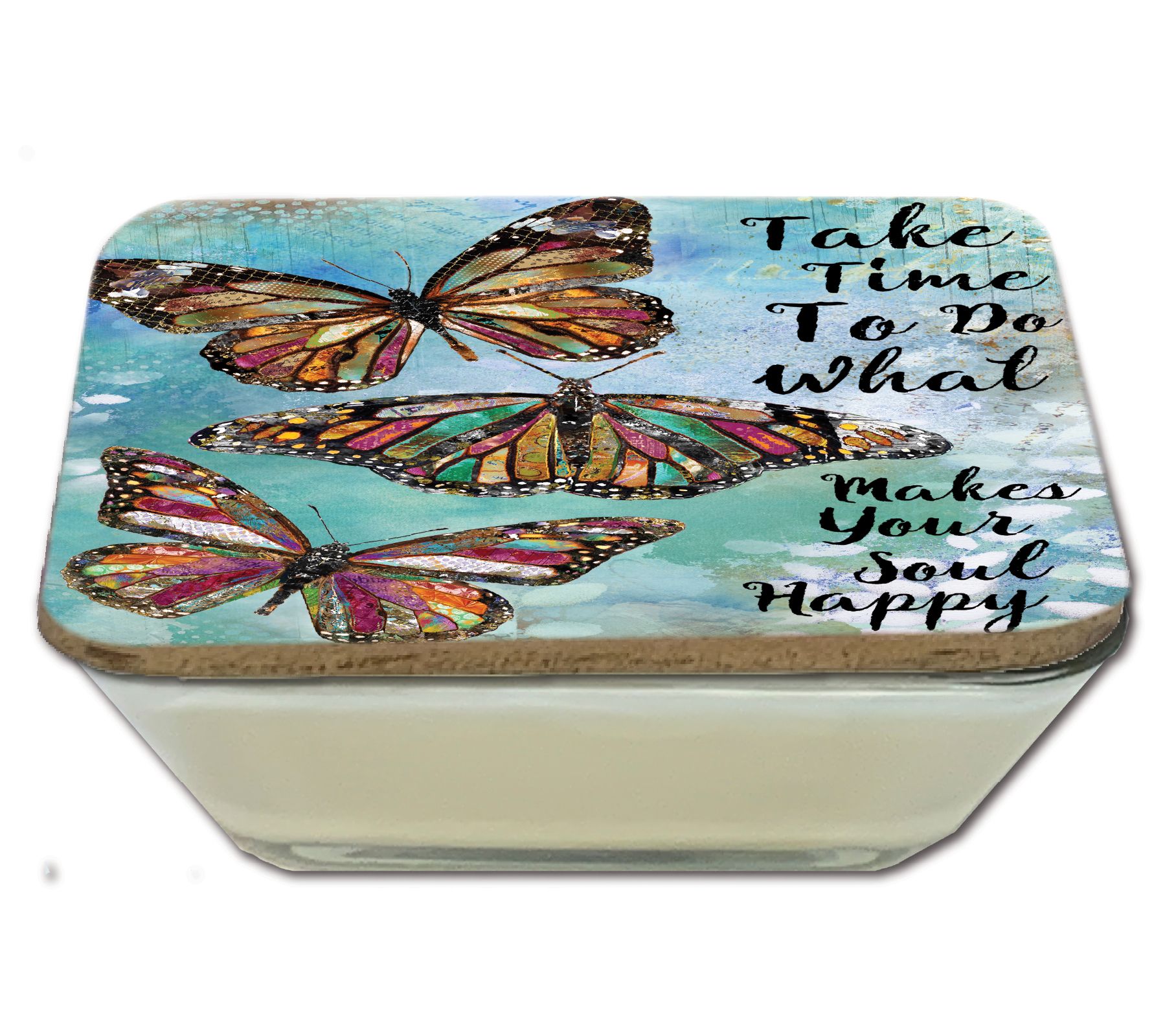 Courtside Market Time Butterflies Soy Wax Candle & Artboard