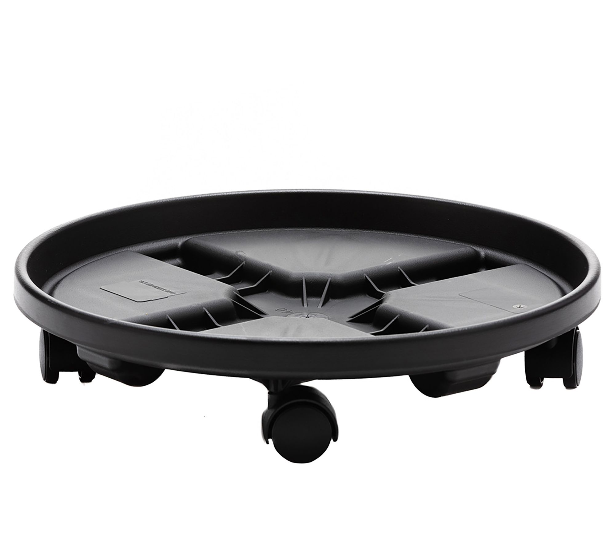 Bloem Round Planter Caddy With Wheels: 14" - Black, 100 lb Cap