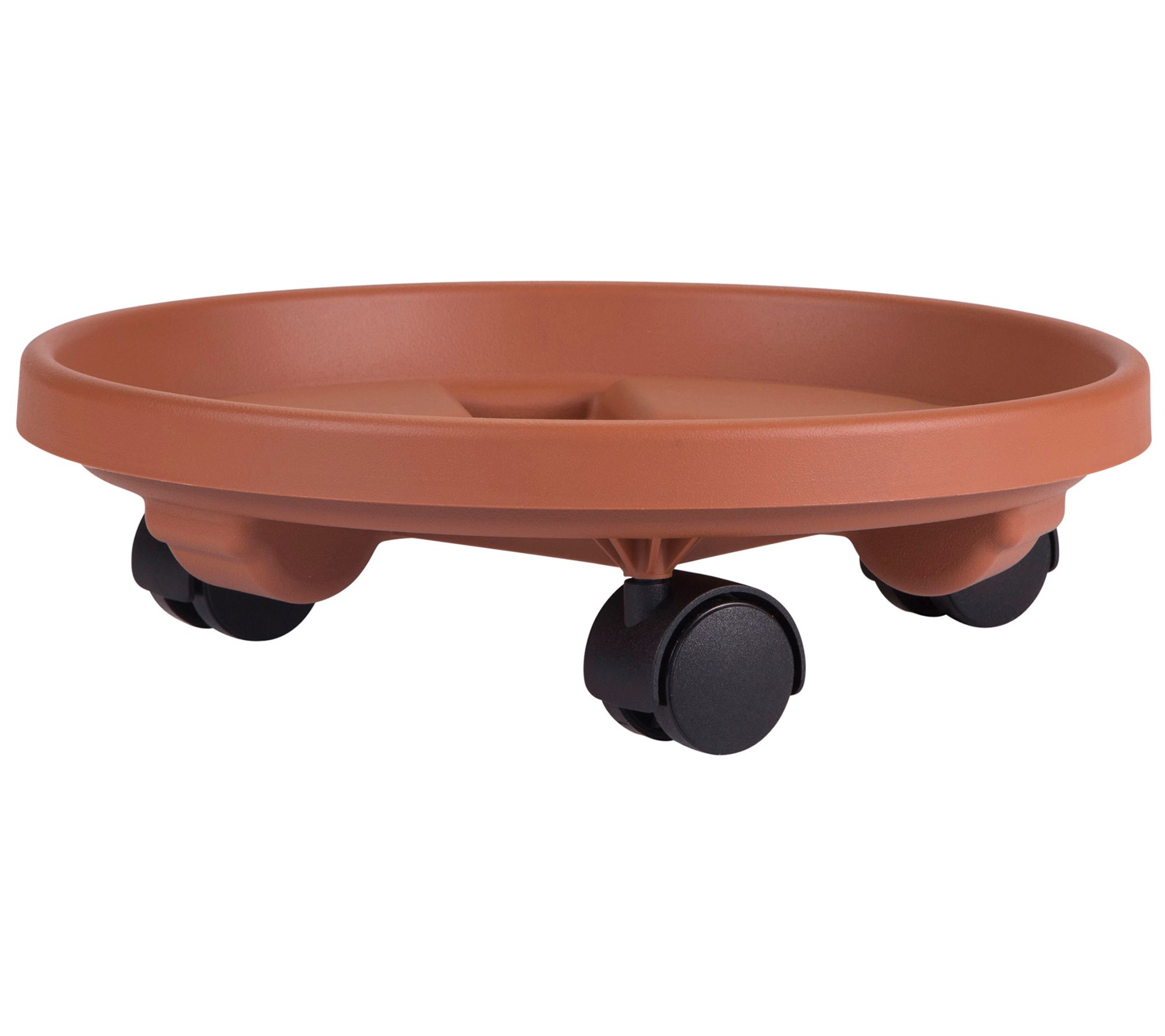 Bloem Round Planter Caddy With Wheels: 14" - Black, 100 lb Cap