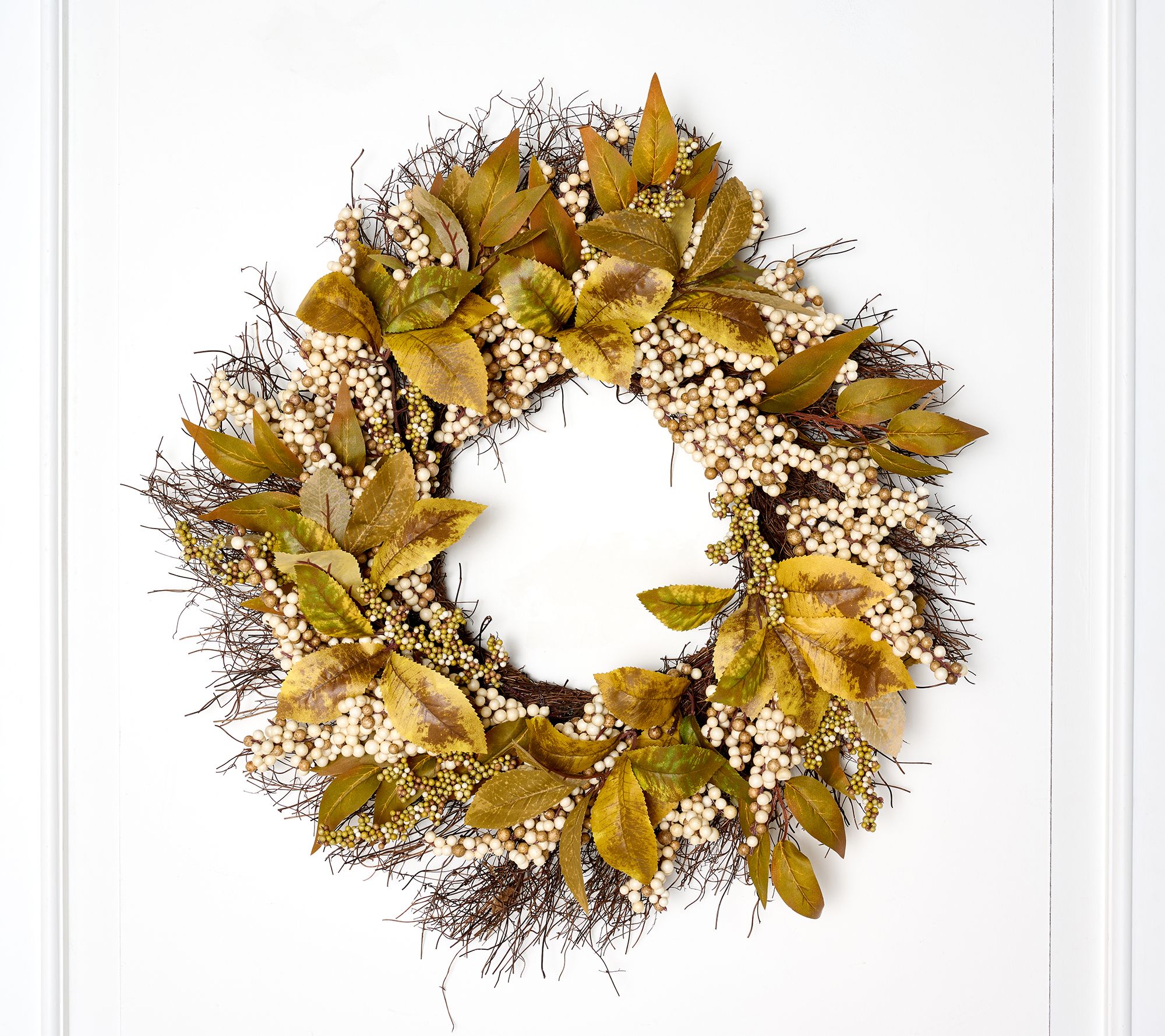Home Reflections 24" Leaf with Berry Wreath