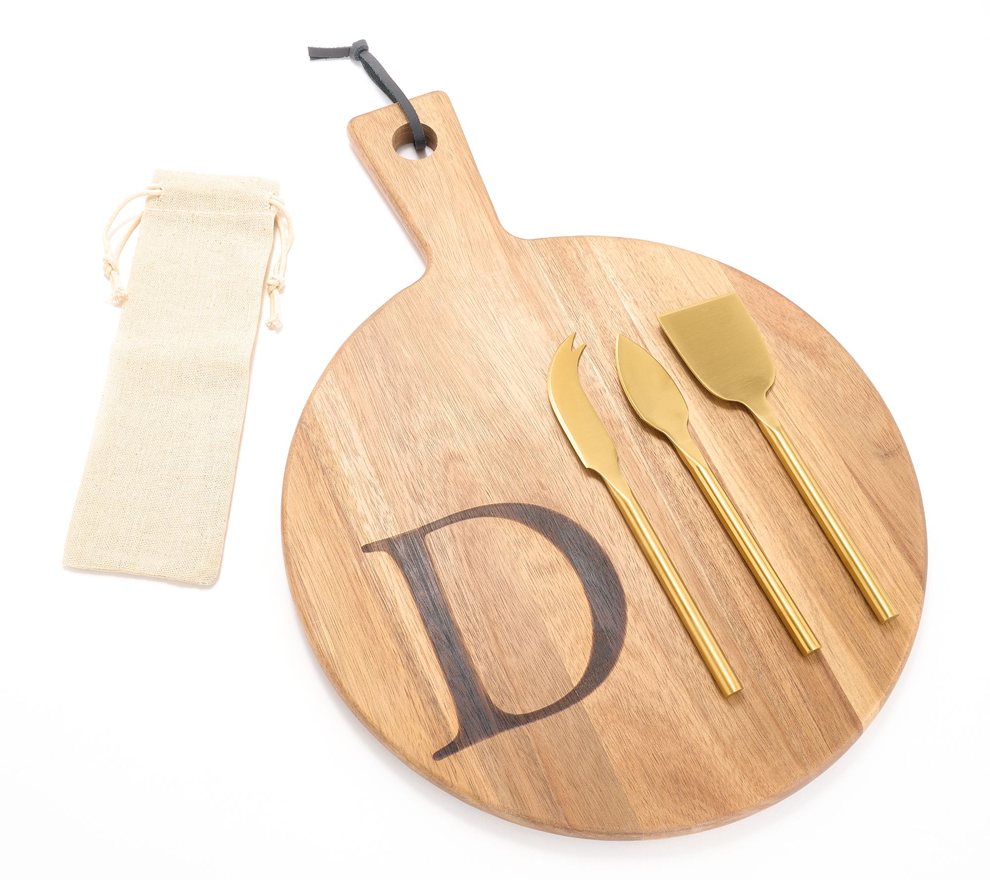 Home Reflections Set of 5 Monogrammed Charcuterie Set