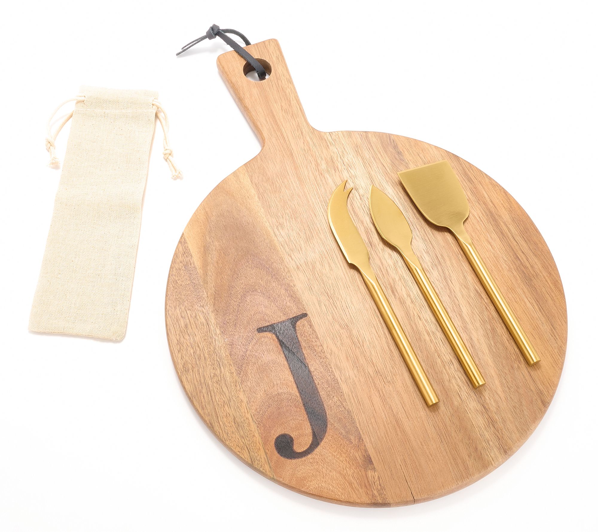 Home Reflections Set of 5 Monogrammed Charcuterie Set