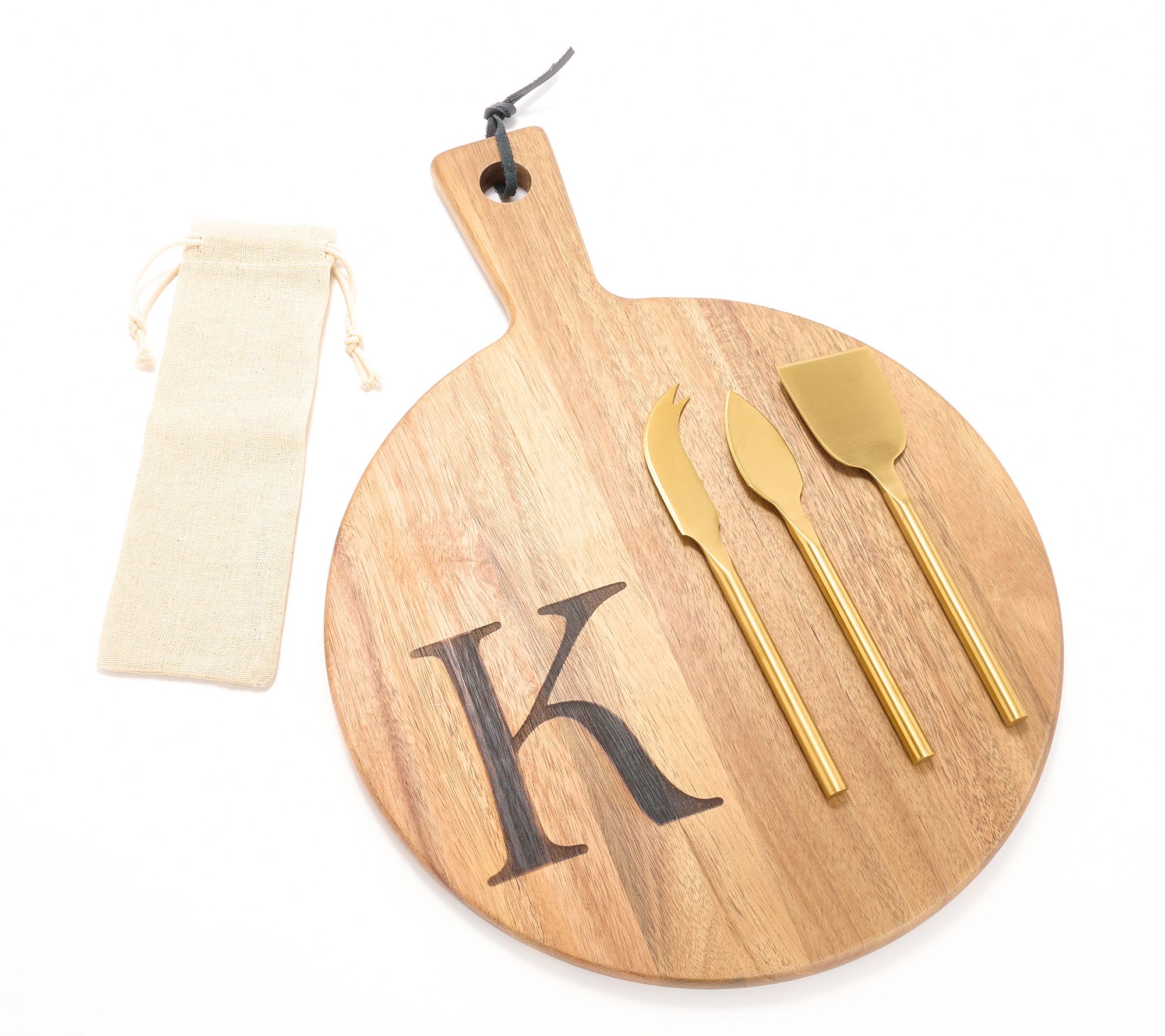 Home Reflections Set of 5 Monogrammed Charcuterie Set