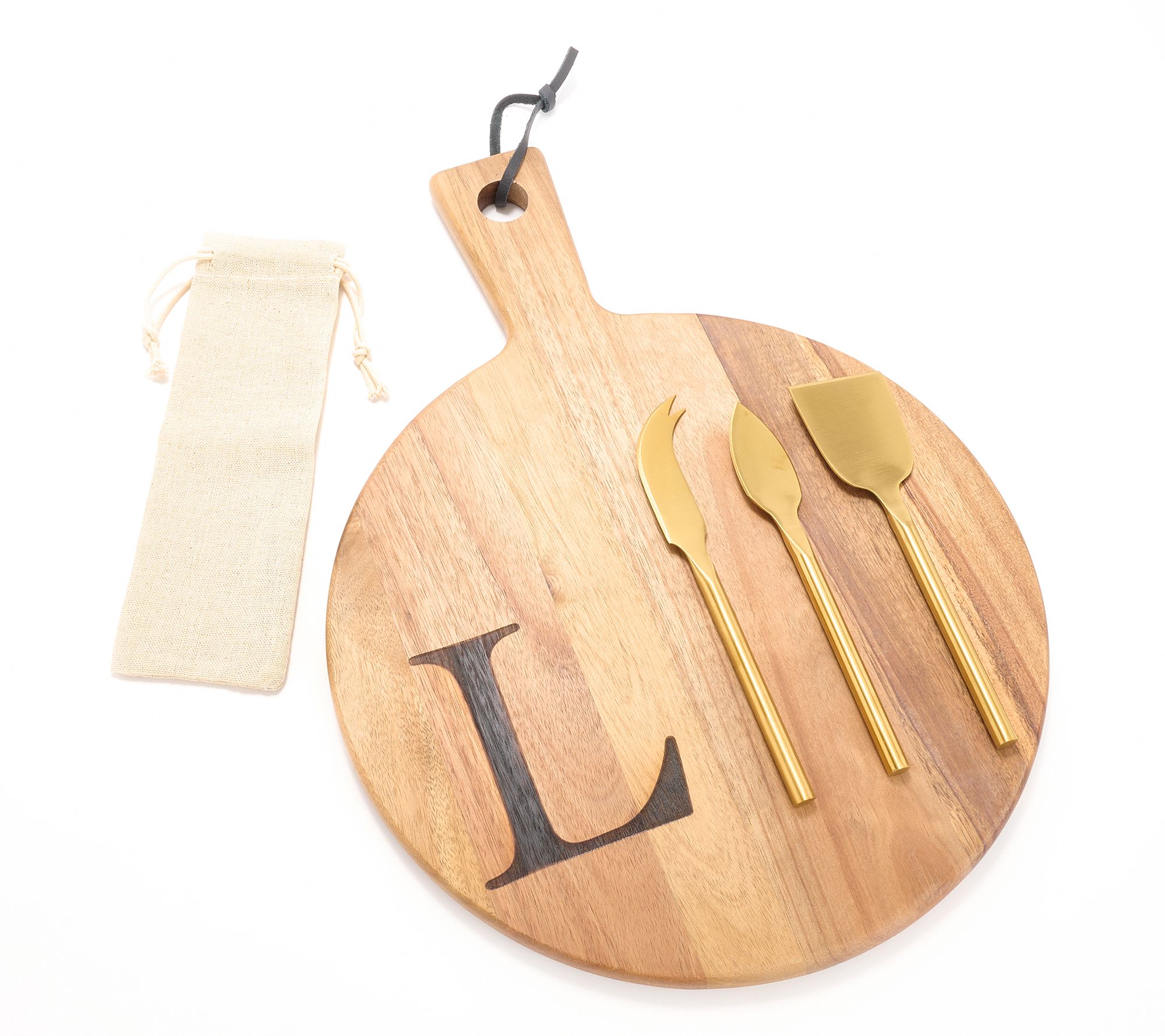 Home Reflections Set of 5 Monogrammed Charcuterie Set