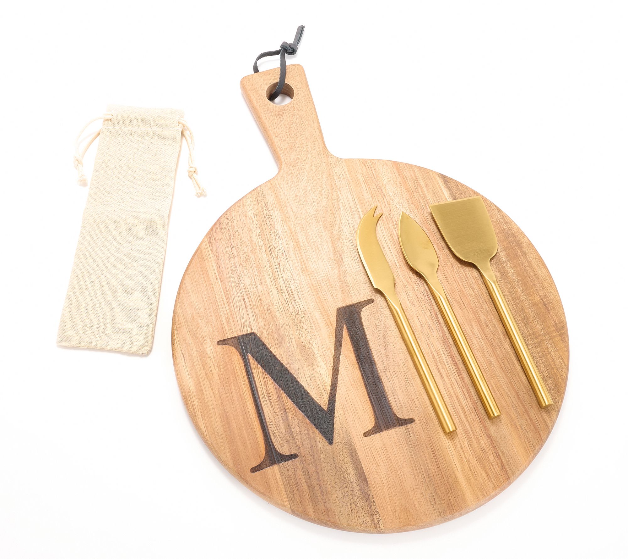 Home Reflections Set of 5 Monogrammed Charcuterie Set